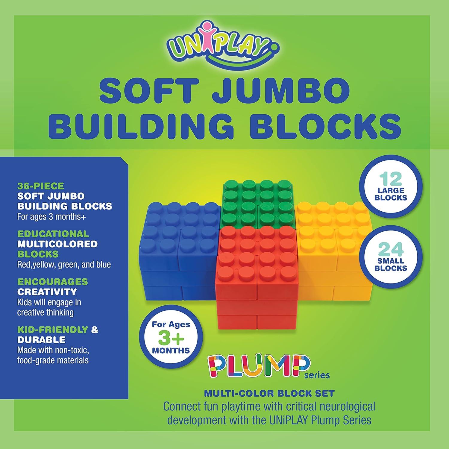 Bloques de Construcción Suaves UNiPLAY Plump - Set 36 Piezas