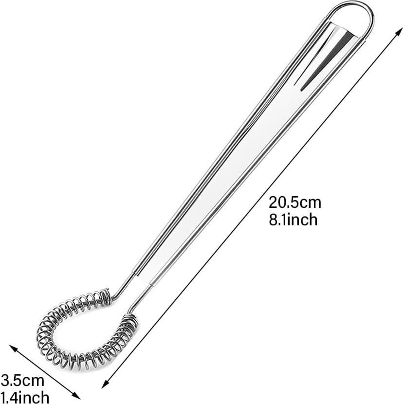 2pcs Egg Beater, Stainless Steel Mini Egg Whisk Beater Mini Spring Coil Whisk Handheld Milk Frother Foamer Foaming Creamy Coffee Mixer Spring Sauce Blender
