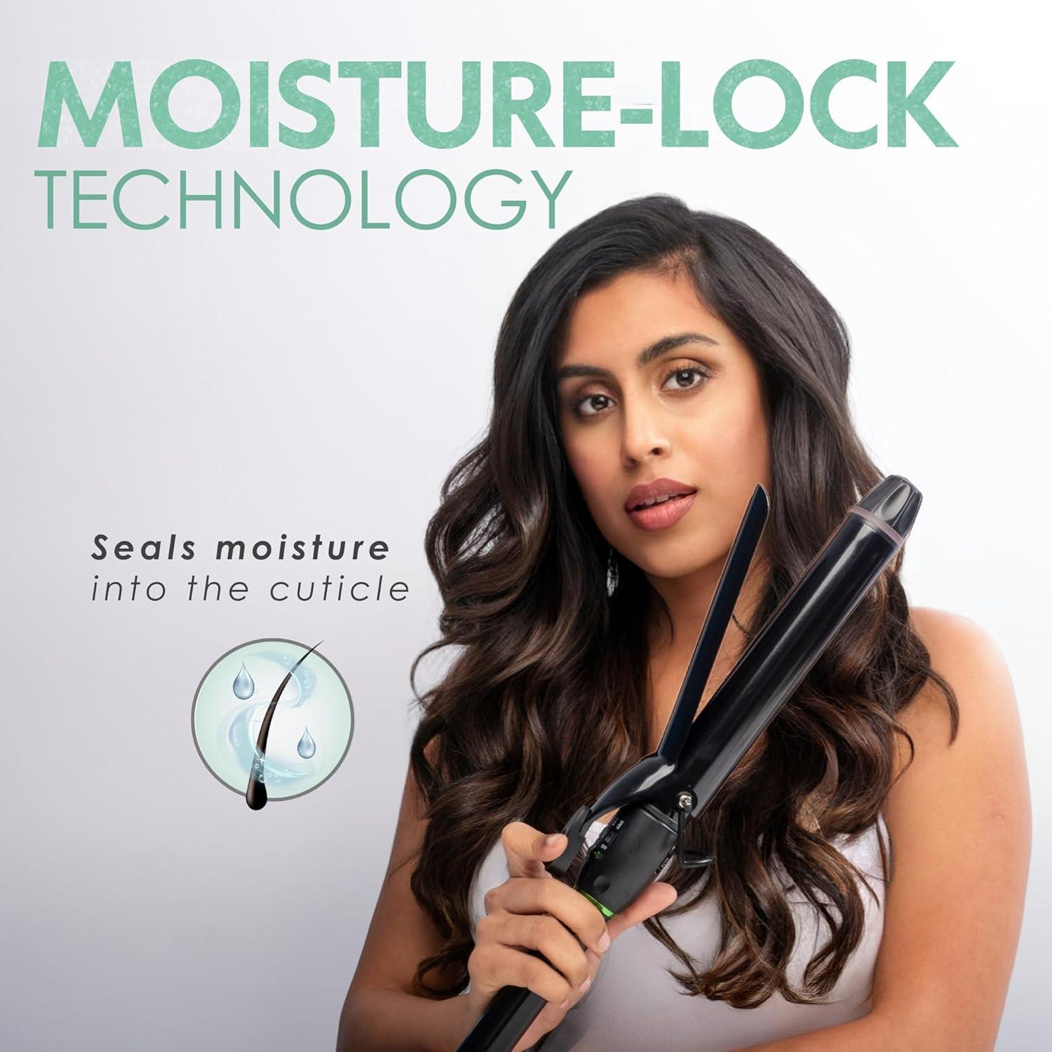 Plancha de Cabello Rizada MINT 1 Pulgada Cerámica Doble Calentador