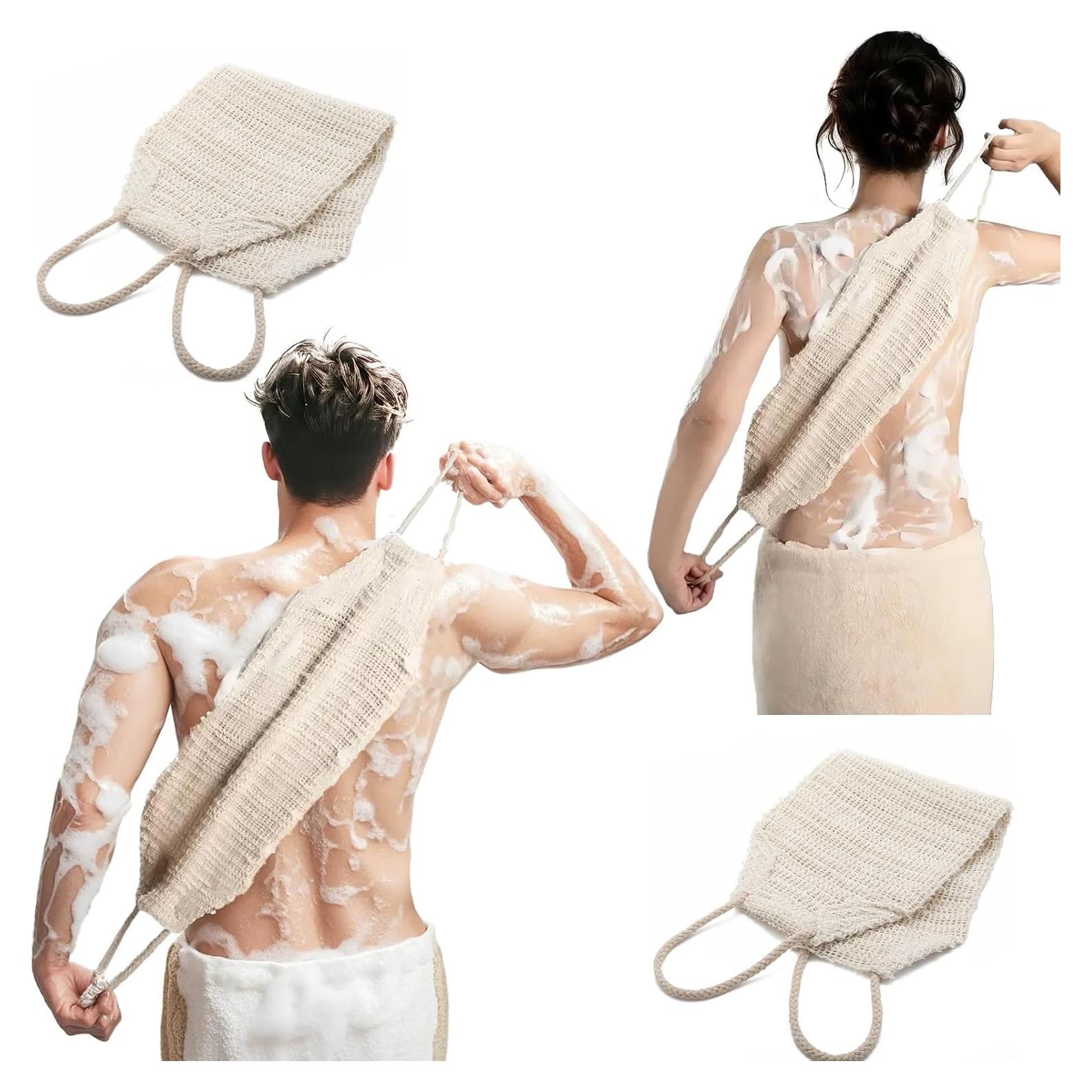 Esfregador Corporal Exfoliante MARRASSA 2pcs Sisal Natural