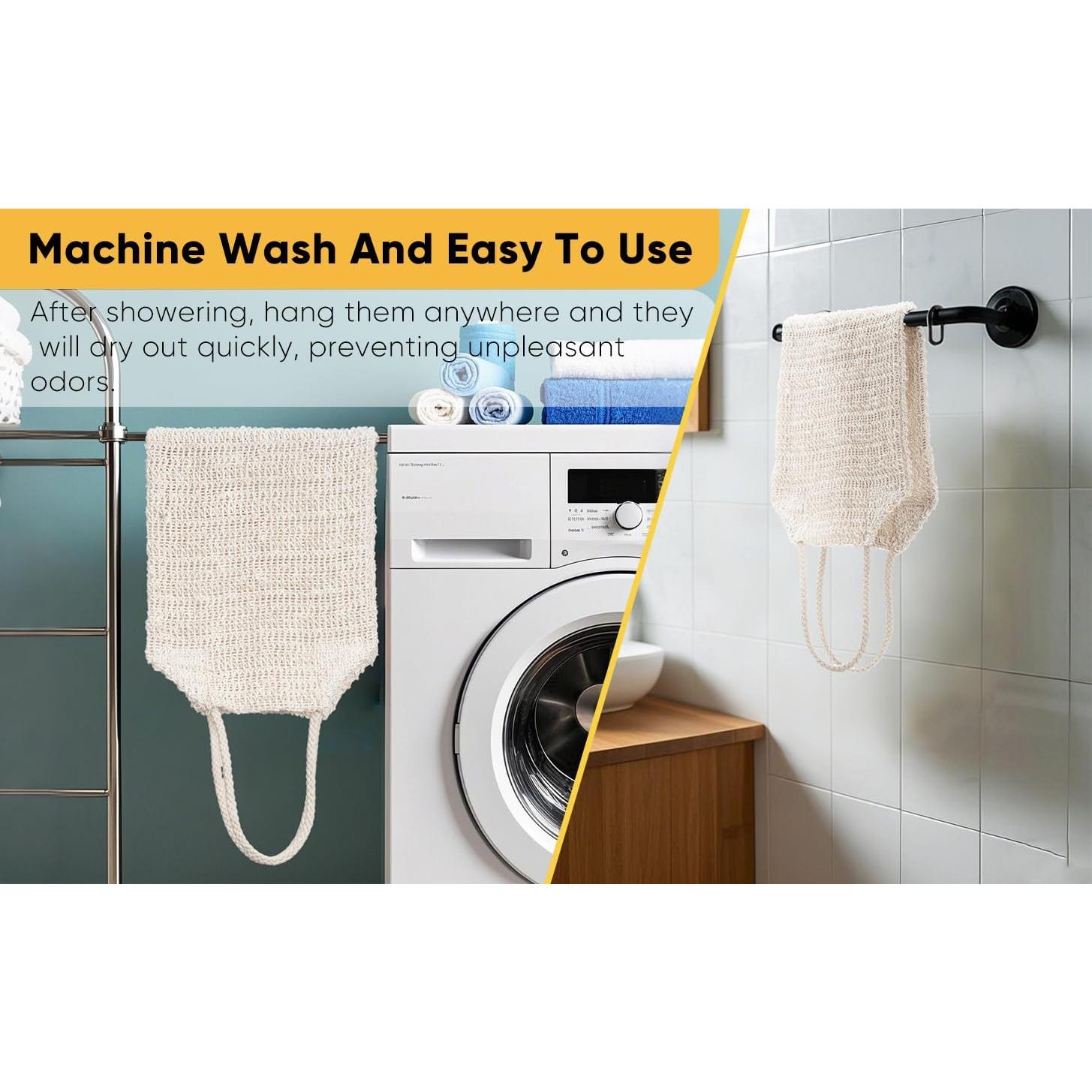 Esfregador Corporal Exfoliante MARRASSA 2pcs Sisal Natural