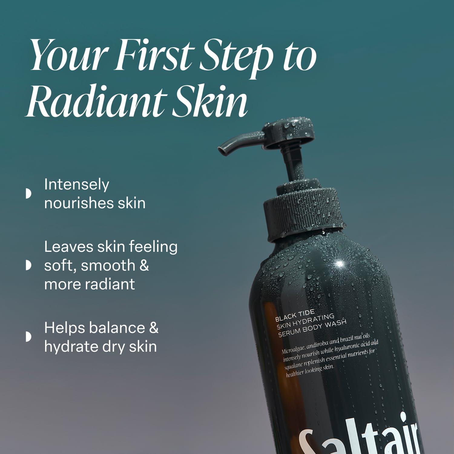 Gel de Ducha Saltair Black Tide 2x502ml Hidratante Vegano