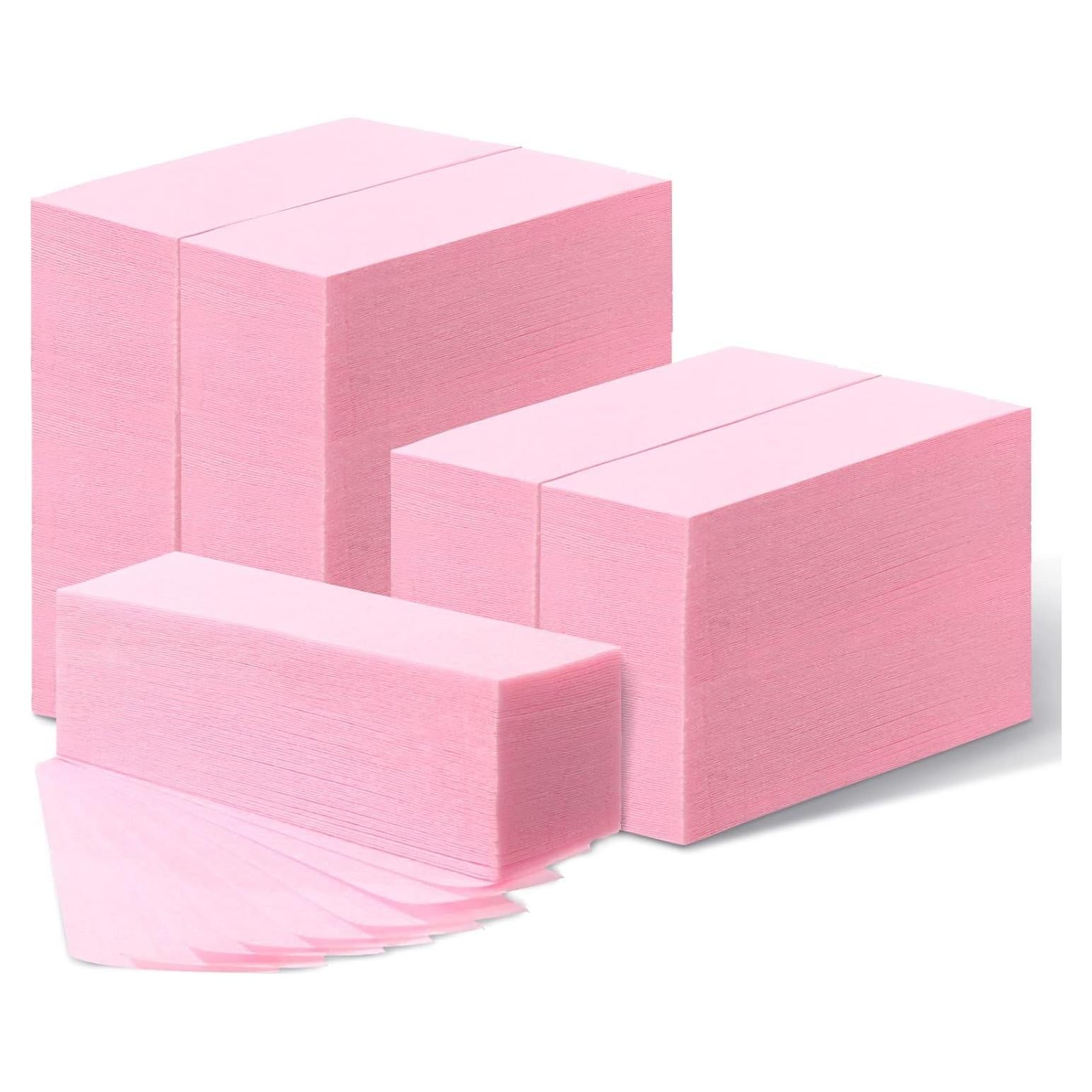 1000 Tiras de Cera No Tejidas Rosa Thenshop 10 x 3.8 cm