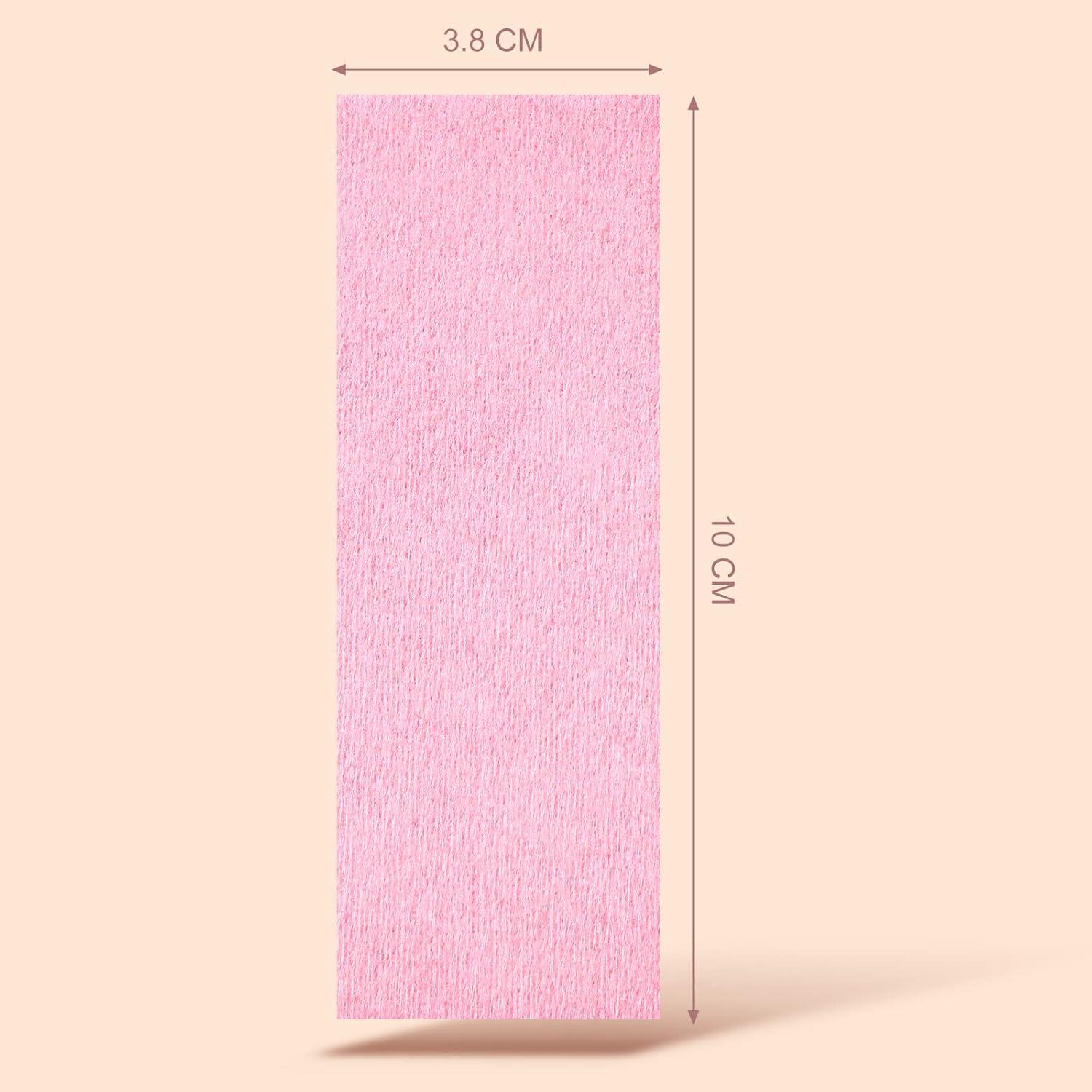 1000 Tiras de Cera No Tejidas Rosa Thenshop 10 x 3.8 cm