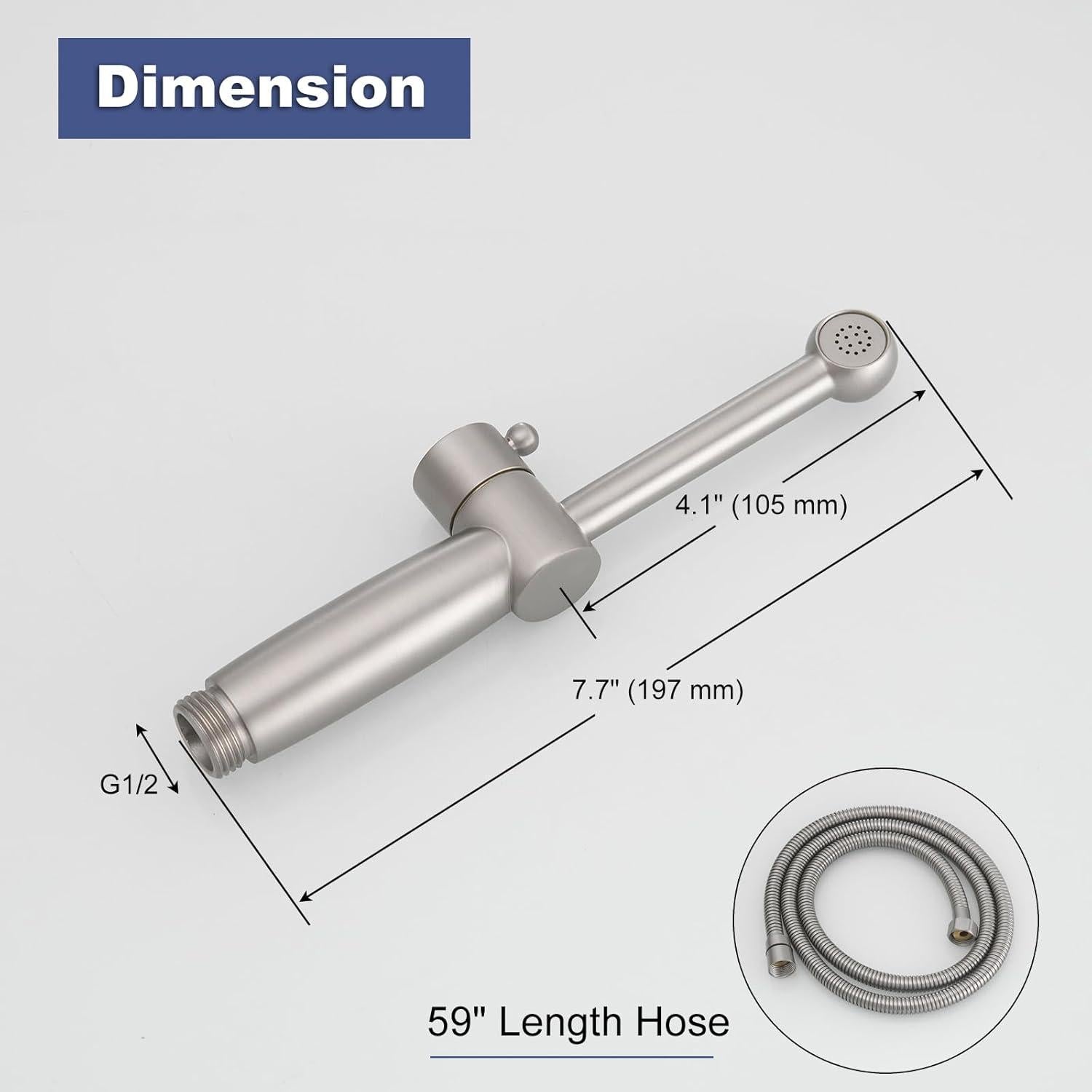 Rociador de Bidet de Mano BATHFINESSE con Manguera 150 cm
