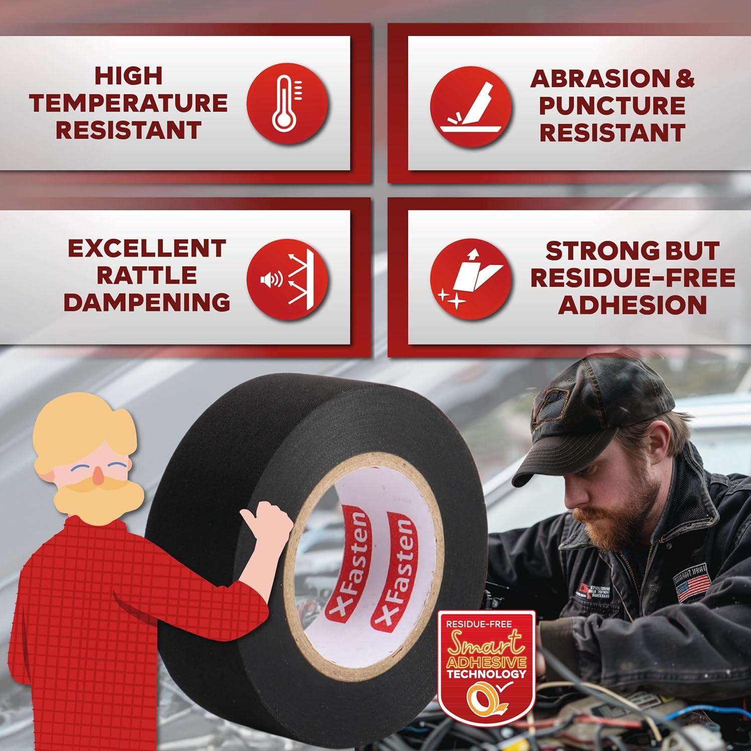 Cinta de Arnés de Cable XFasten 3.3 cm x 15.2 m Alta Temperatura