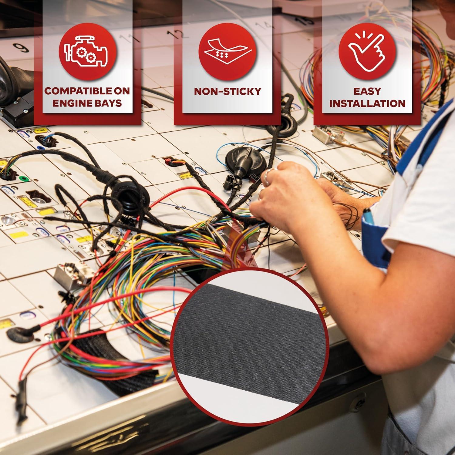 Cinta de Arnés de Cable XFasten 3.3 cm x 15.2 m Alta Temperatura