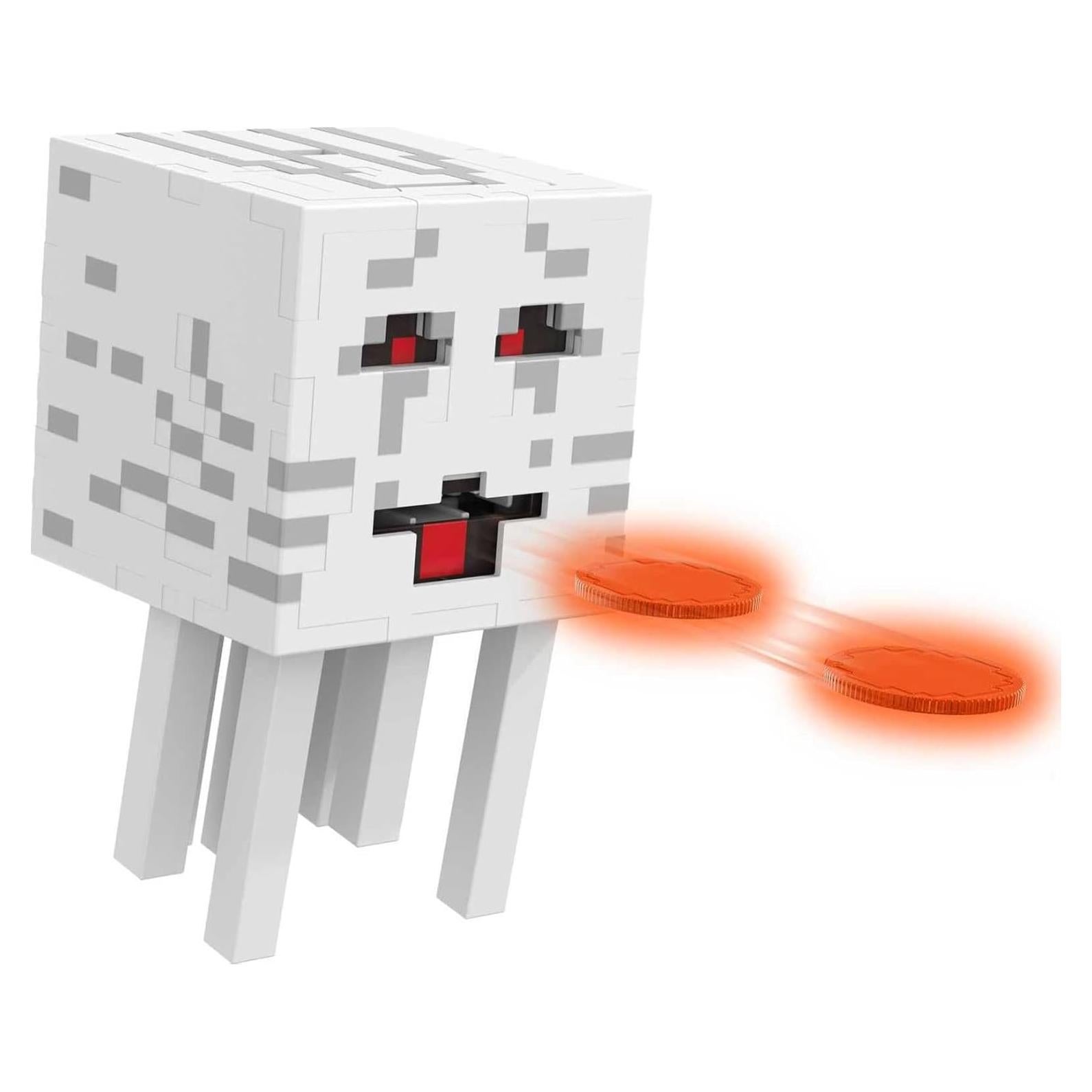 Figura Ghast Mattel Minecraft con 10 Discos Lanzadores