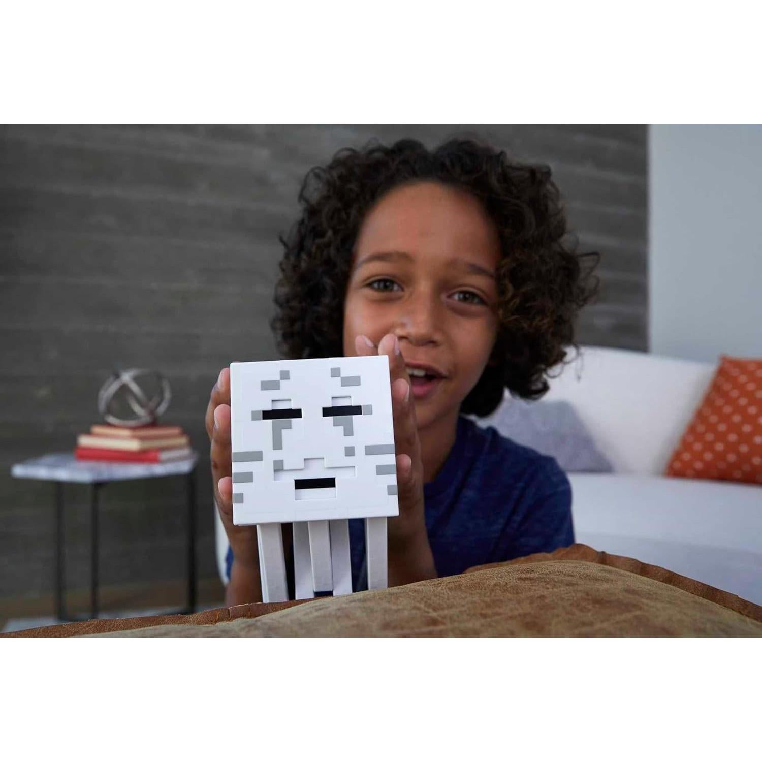 Figura Ghast Mattel Minecraft con 10 Discos Lanzadores