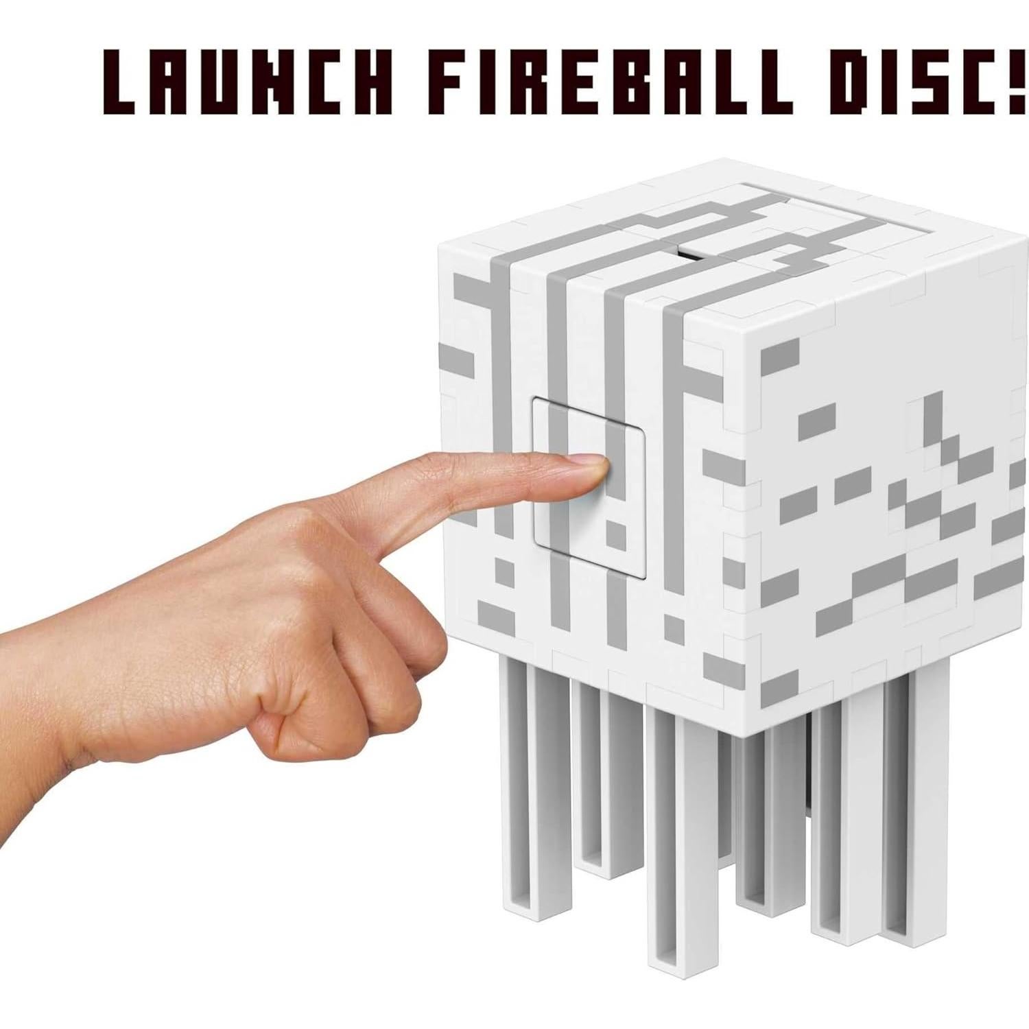 Figura Ghast Mattel Minecraft con 10 Discos Lanzadores