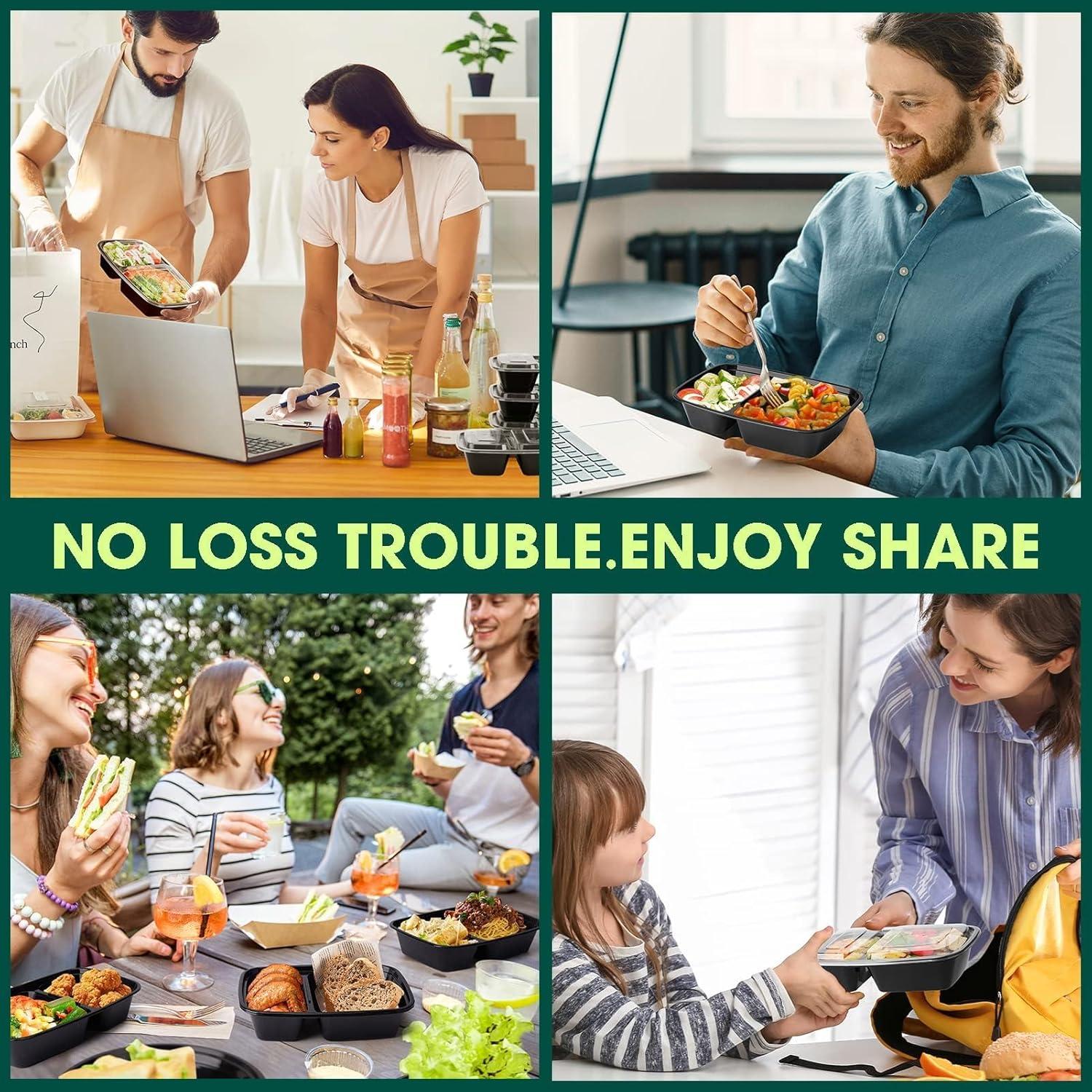 Glotoch 20 Paquete Contenedores de Comida 32oz Reutilizables