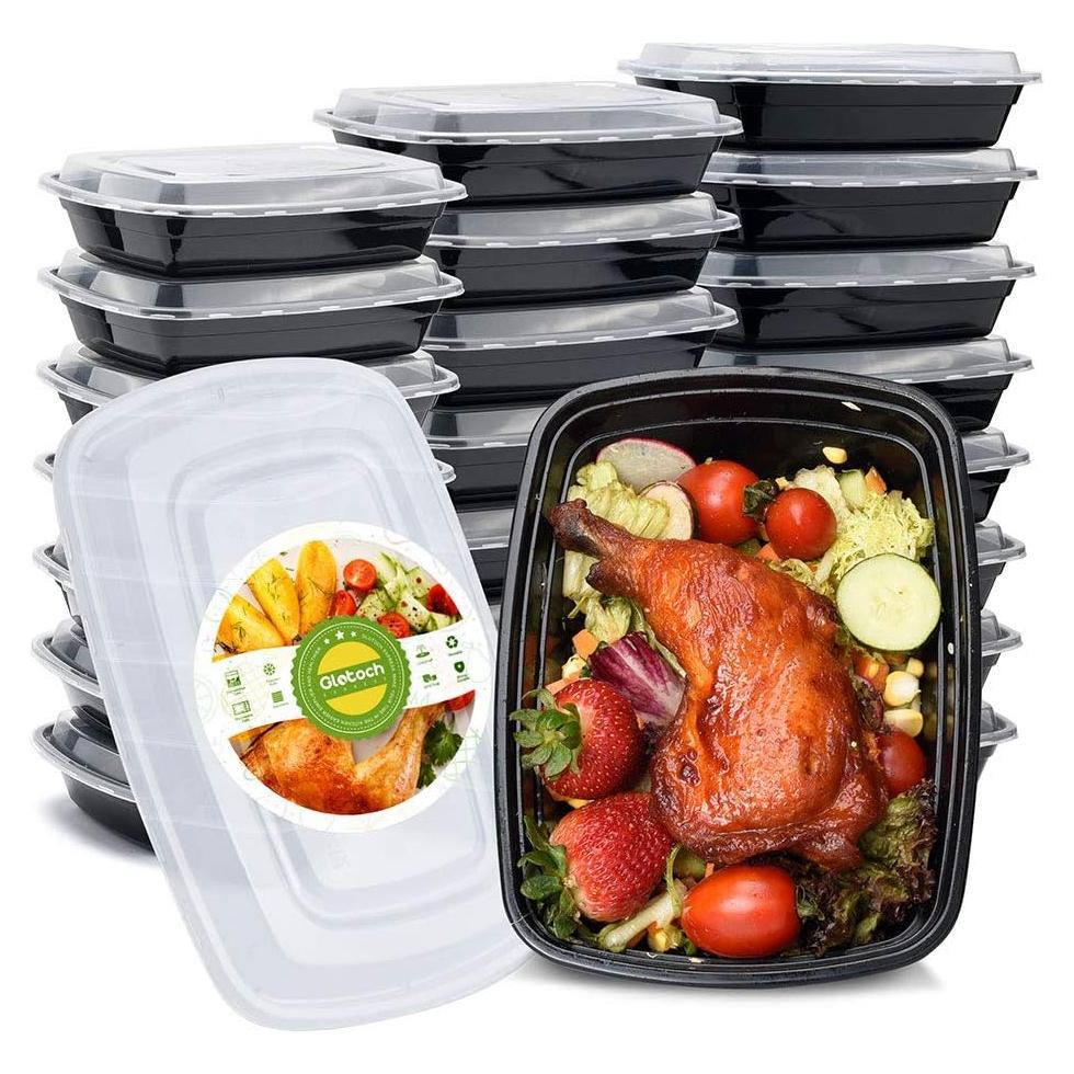 Contenedores de Comida Reutilizables Glotoch 32oz 50 Piezas