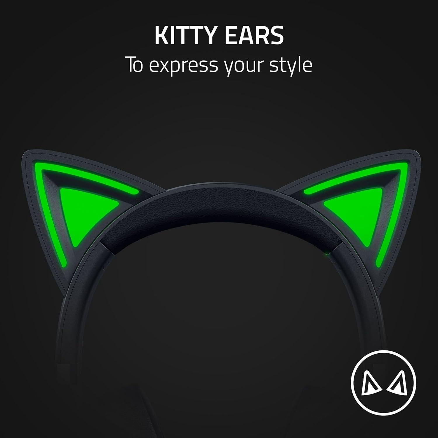 Auriculares Razer Kraken Kitty V2 USB con Orejas de Gato RGB