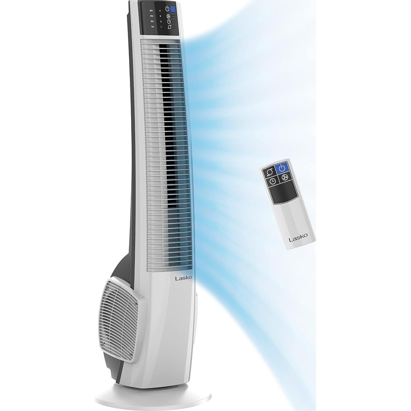 Ventilador de Torre Lasko T38400 y T42954, 4 y 3 Velocidades, 96.5 y 108 cm