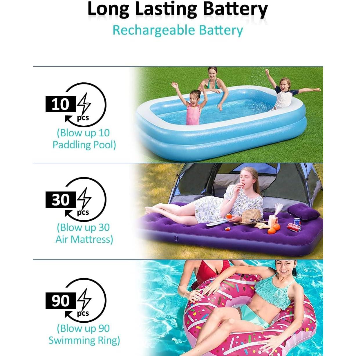 Bomba de Aire Eléctrica LIBERRWAY H-935 Recargable 390 LPM