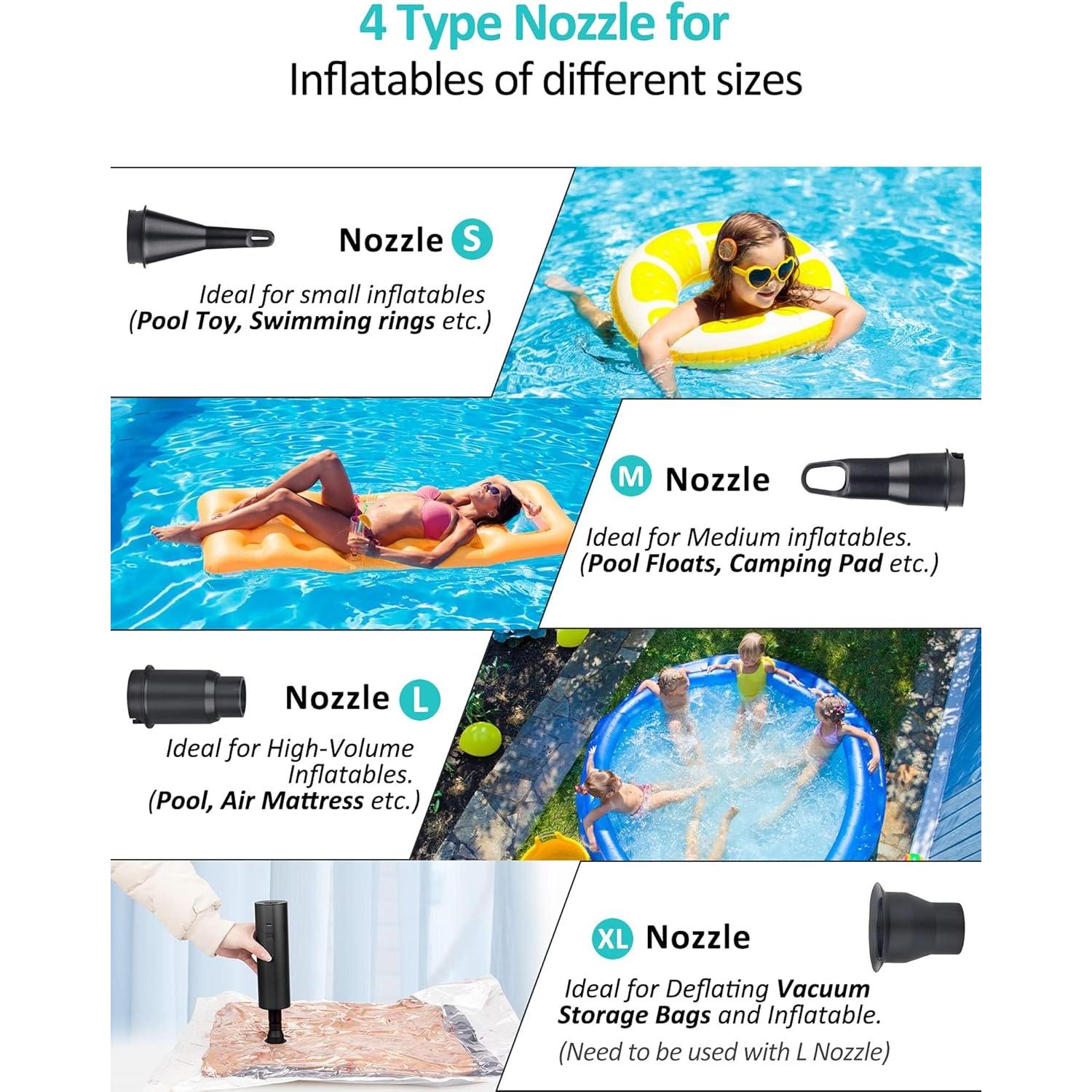 Bomba de Aire Eléctrica LIBERRWAY H-935 Recargable 390 LPM