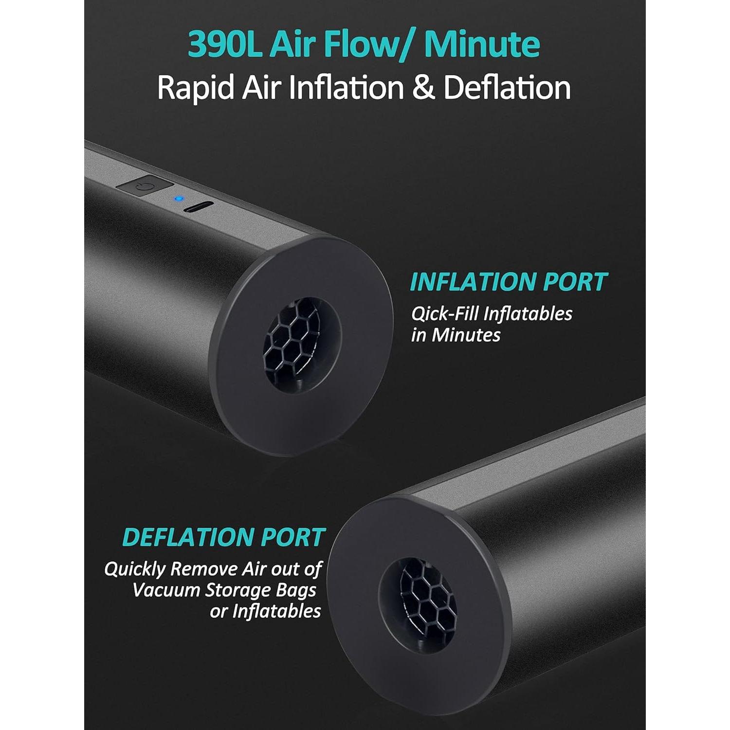 Bomba de Aire Eléctrica LIBERRWAY H-935 Recargable 390 LPM