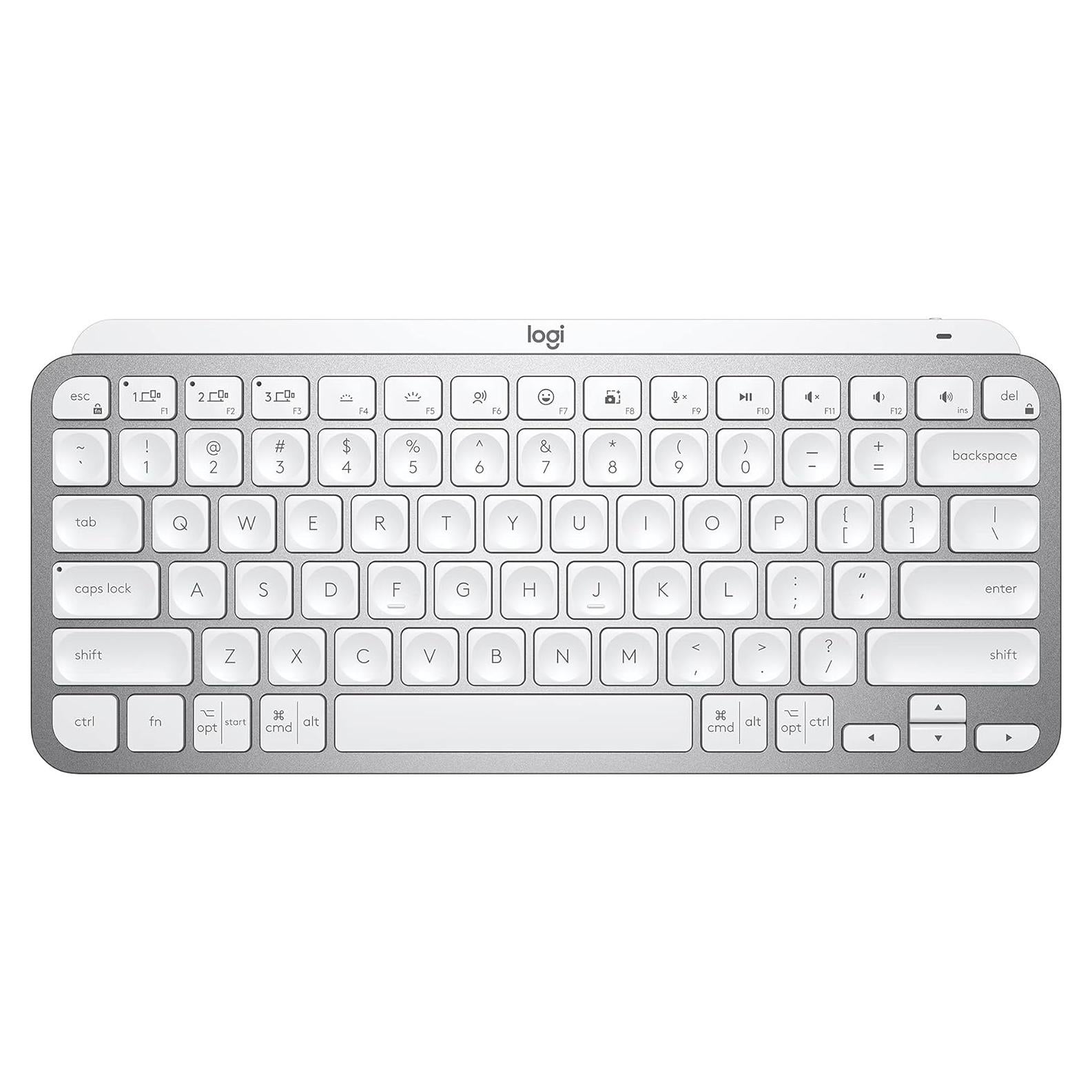 Teclado Inalámbrico Logitech MX Keys Mini Retroiluminado - Gris Pálido