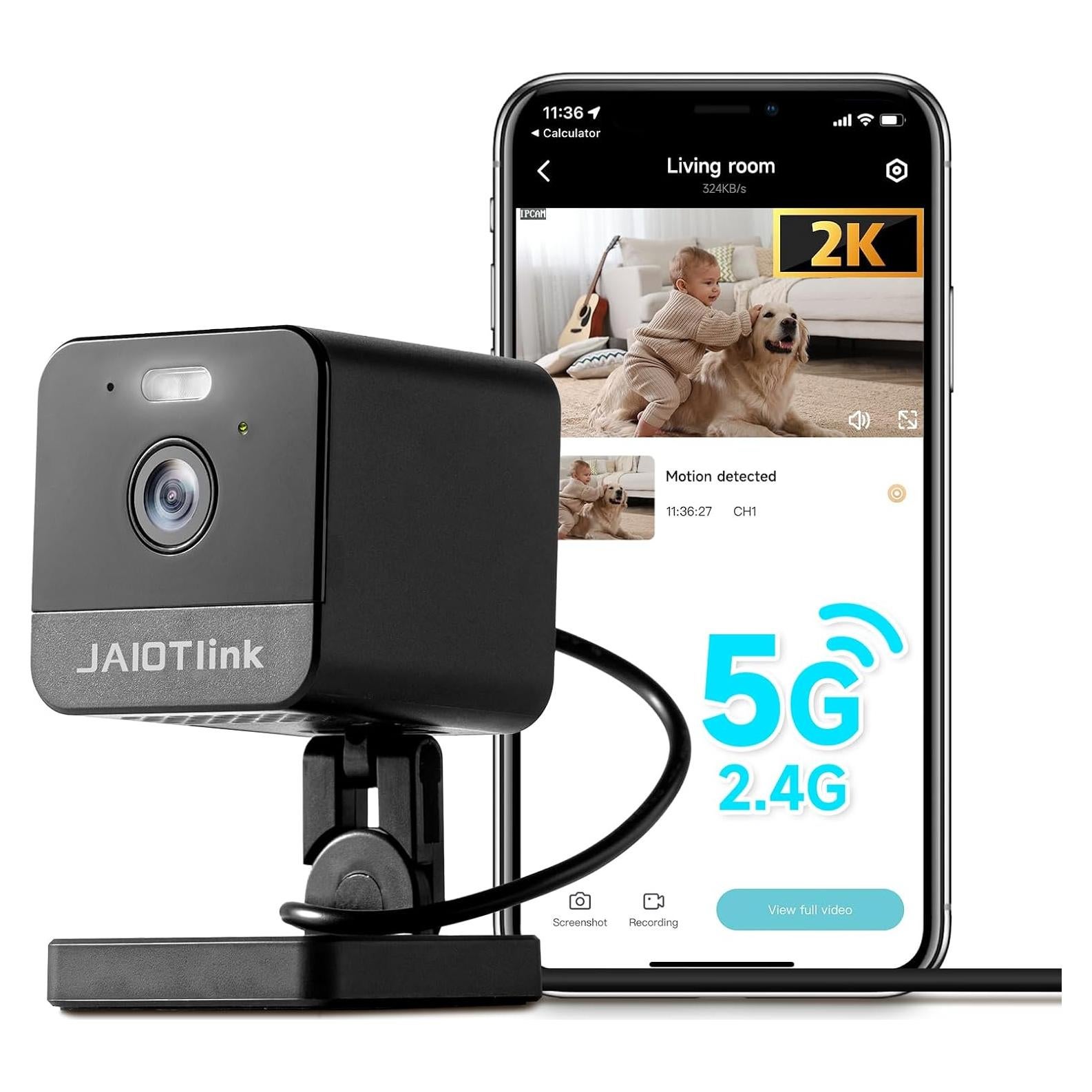 Cámara de Vigilancia Interior 2K JAIOTlink con Audio y WiFi