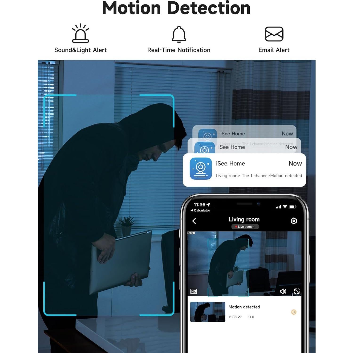 Cámara de Vigilancia Interior 2K JAIOTlink con Audio y WiFi