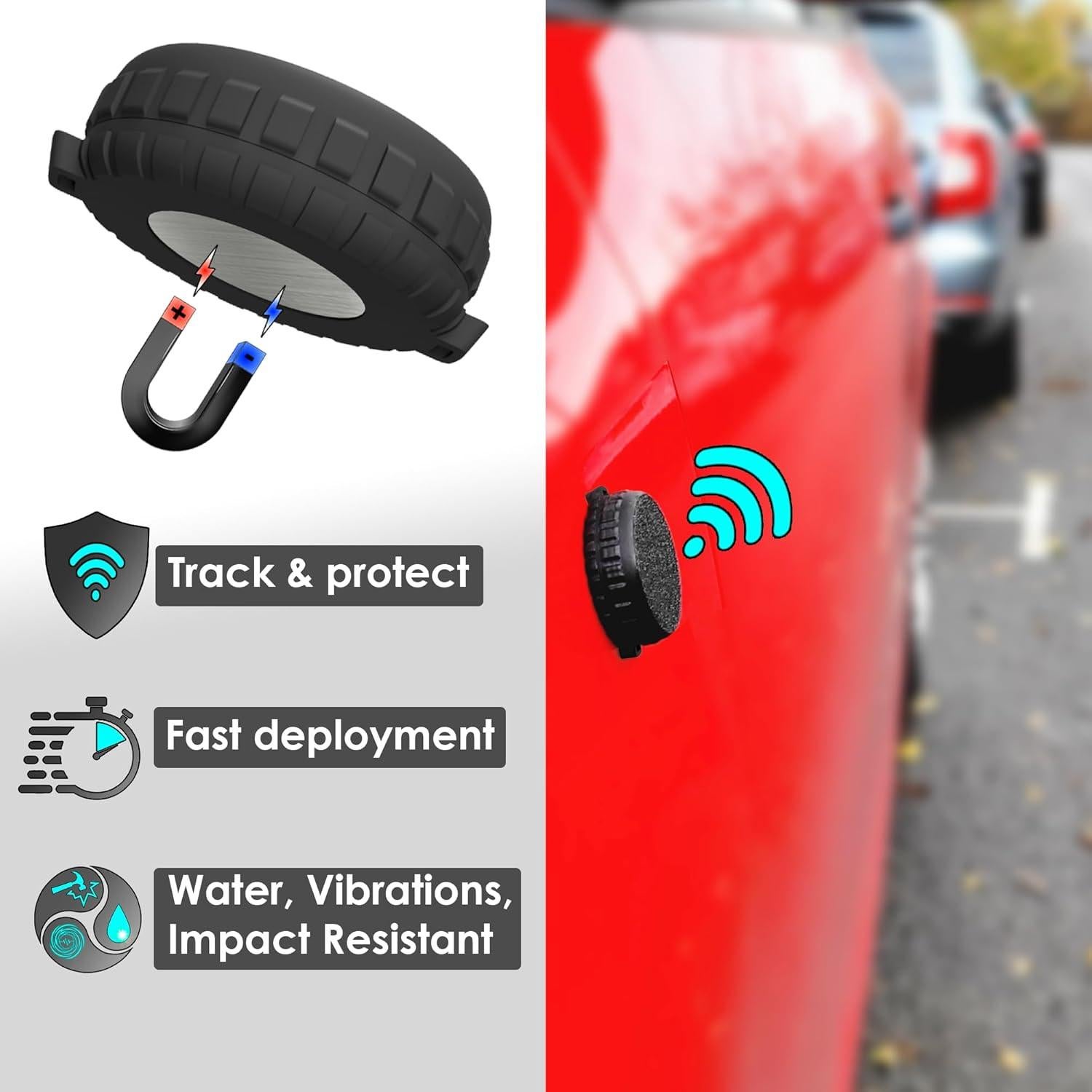 Soporte Magnético para AirTag Mars Outpost x4 Resistente al Agua