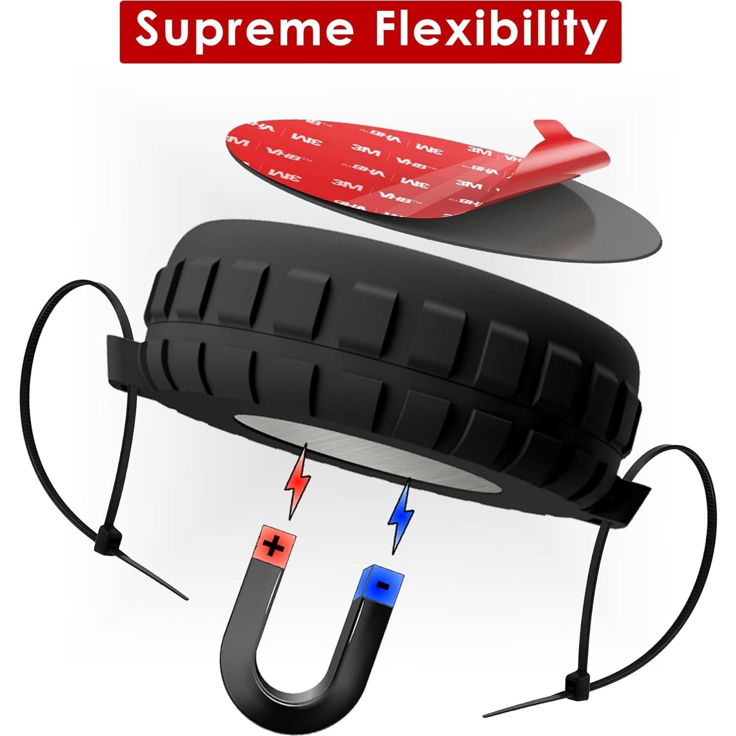 Soporte Magnético para AirTag Mars Outpost x4 Resistente al Agua