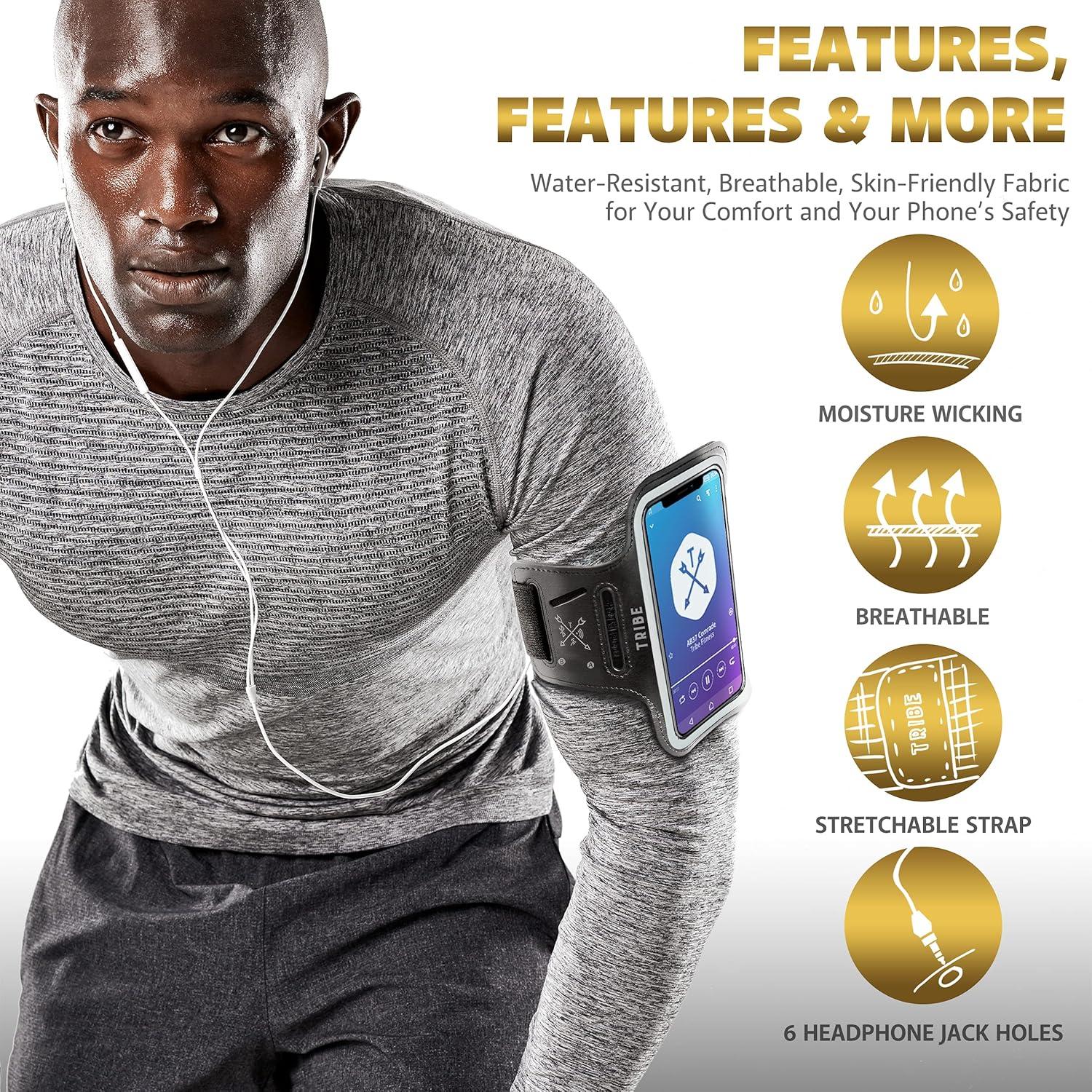 Funda deportiva TRIBE para iPhone y Galaxy con soporte