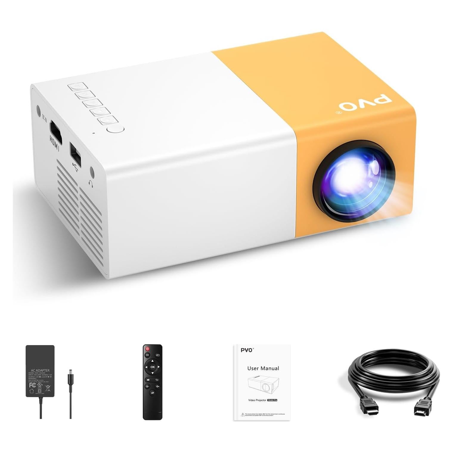 Proyector Mini PVO YG300Pro Portátil 300g con Bluetooth