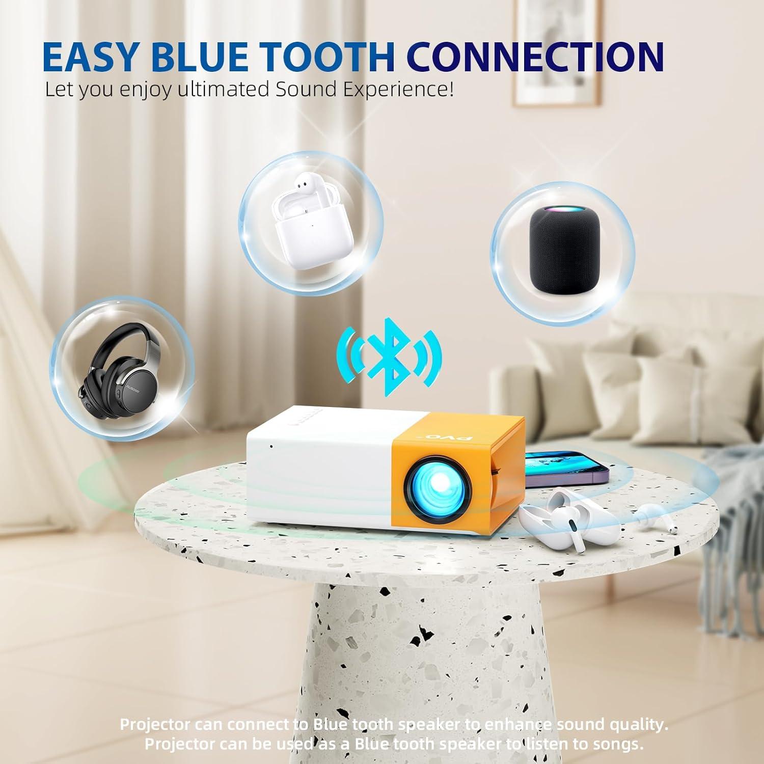 Proyector Mini PVO YG300Pro Portátil 300g con Bluetooth