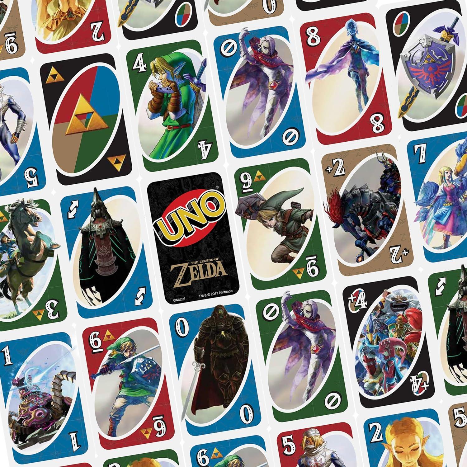 Juego de Cartas UNO La Leyenda de Zelda Mattel 112 cartas