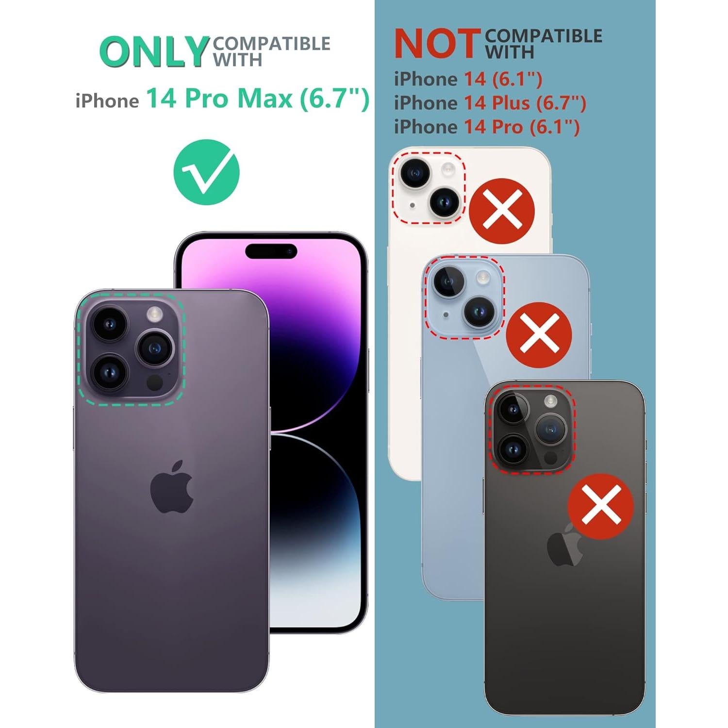 Funda FNTCASE para iPhone 14 Pro Max Resistente con Soporte