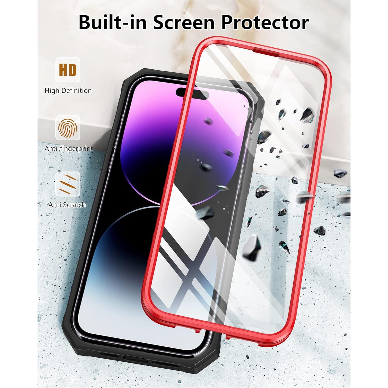 Funda FNTCASE para iPhone 14 Pro Max Resistente con Soporte
