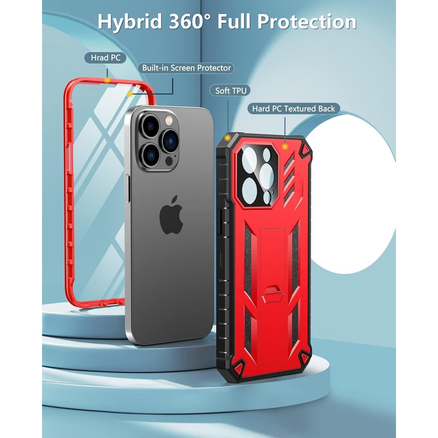 Funda FNTCASE para iPhone 14 Pro Max Resistente con Soporte