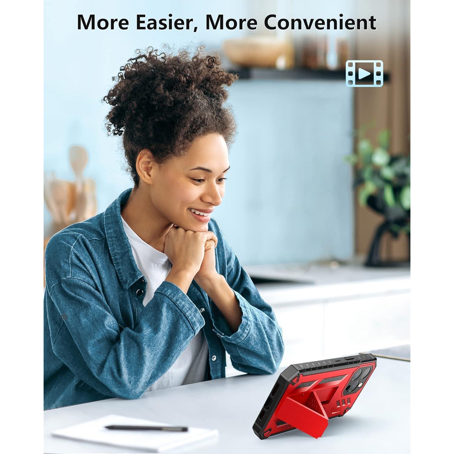 Funda FNTCASE para iPhone 14 Pro Max Resistente con Soporte