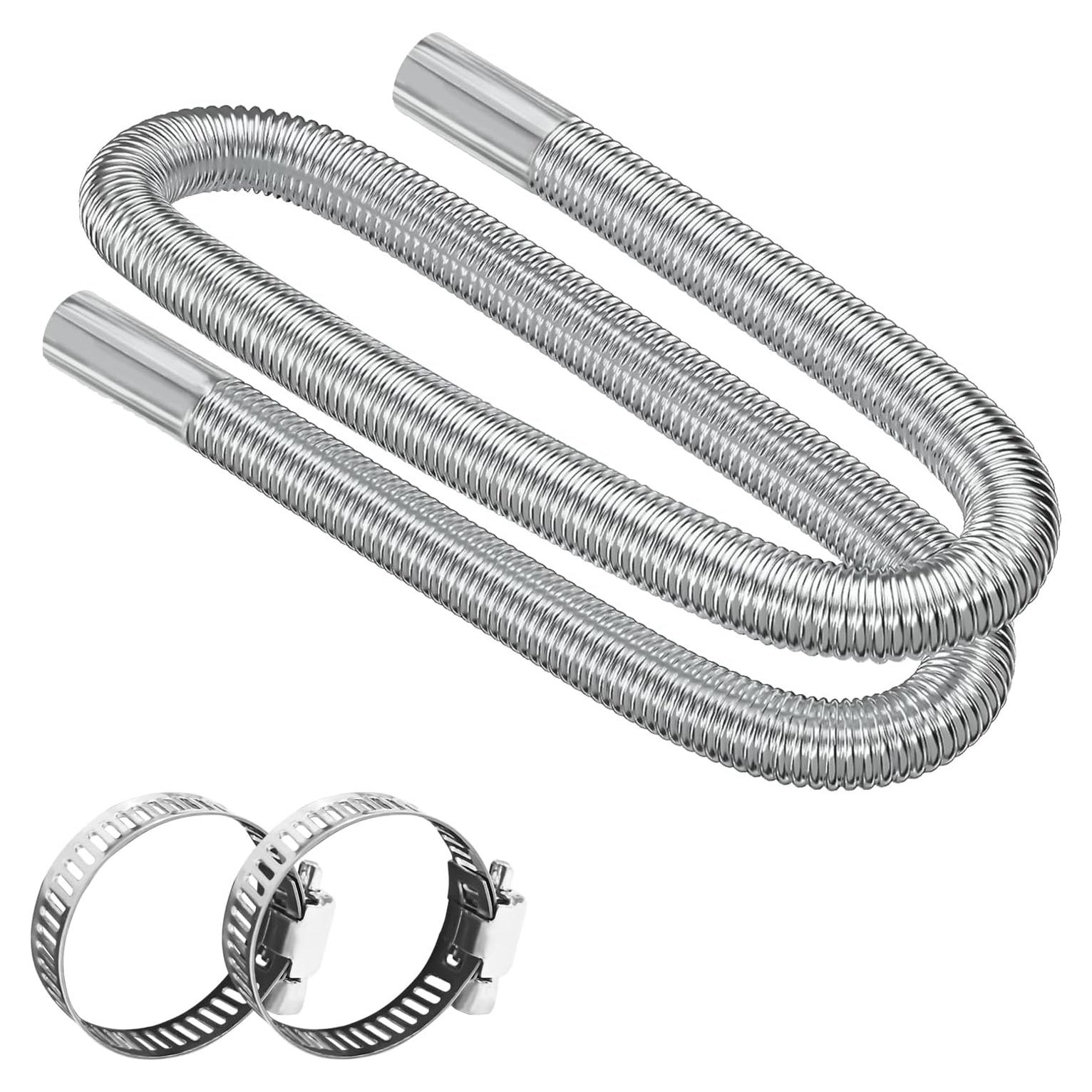 Tubo de Escape Flexible QKYS 150CM Acero Inoxidable 2.54CM