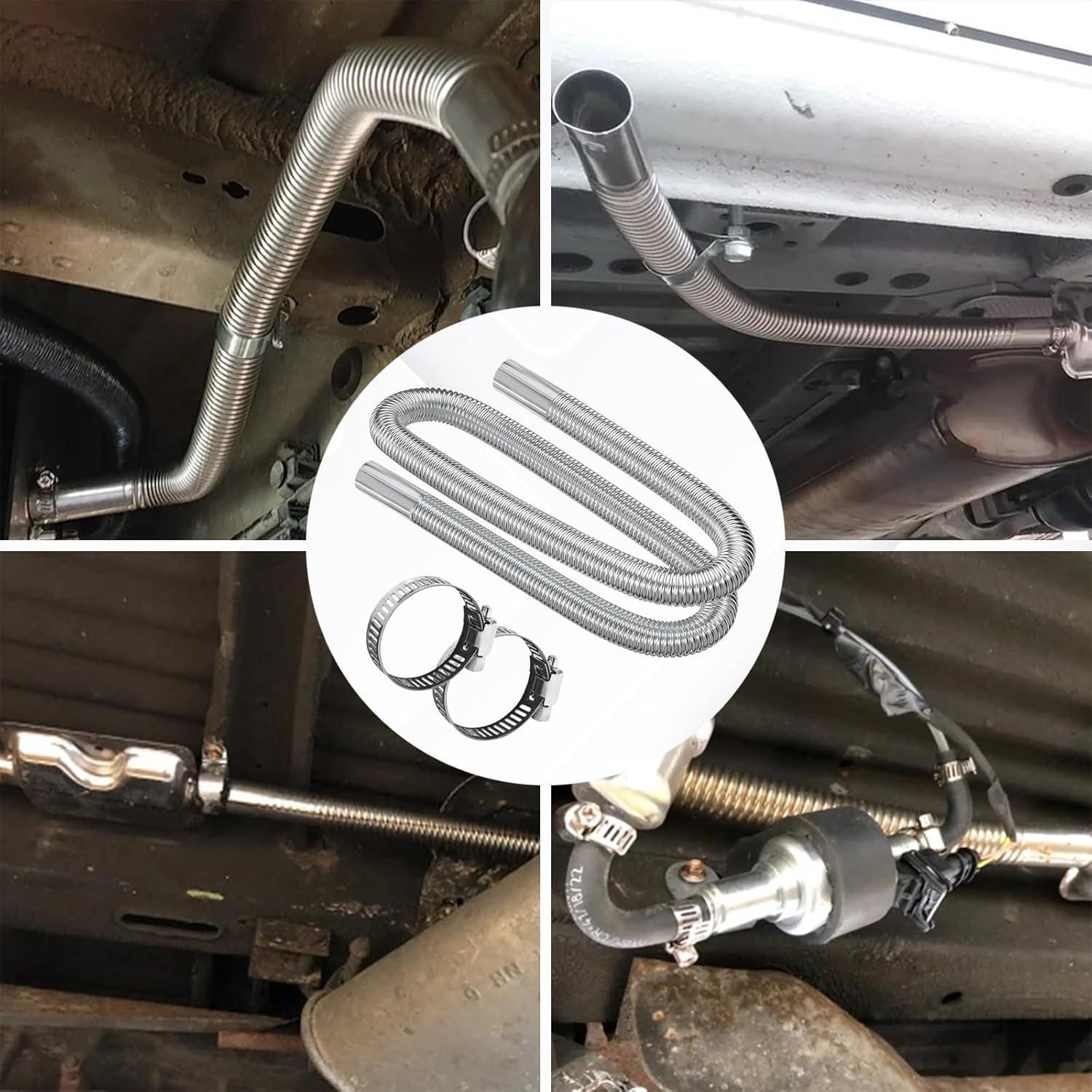 Tubo de Escape Flexible QKYS 150CM Acero Inoxidable 2.54CM