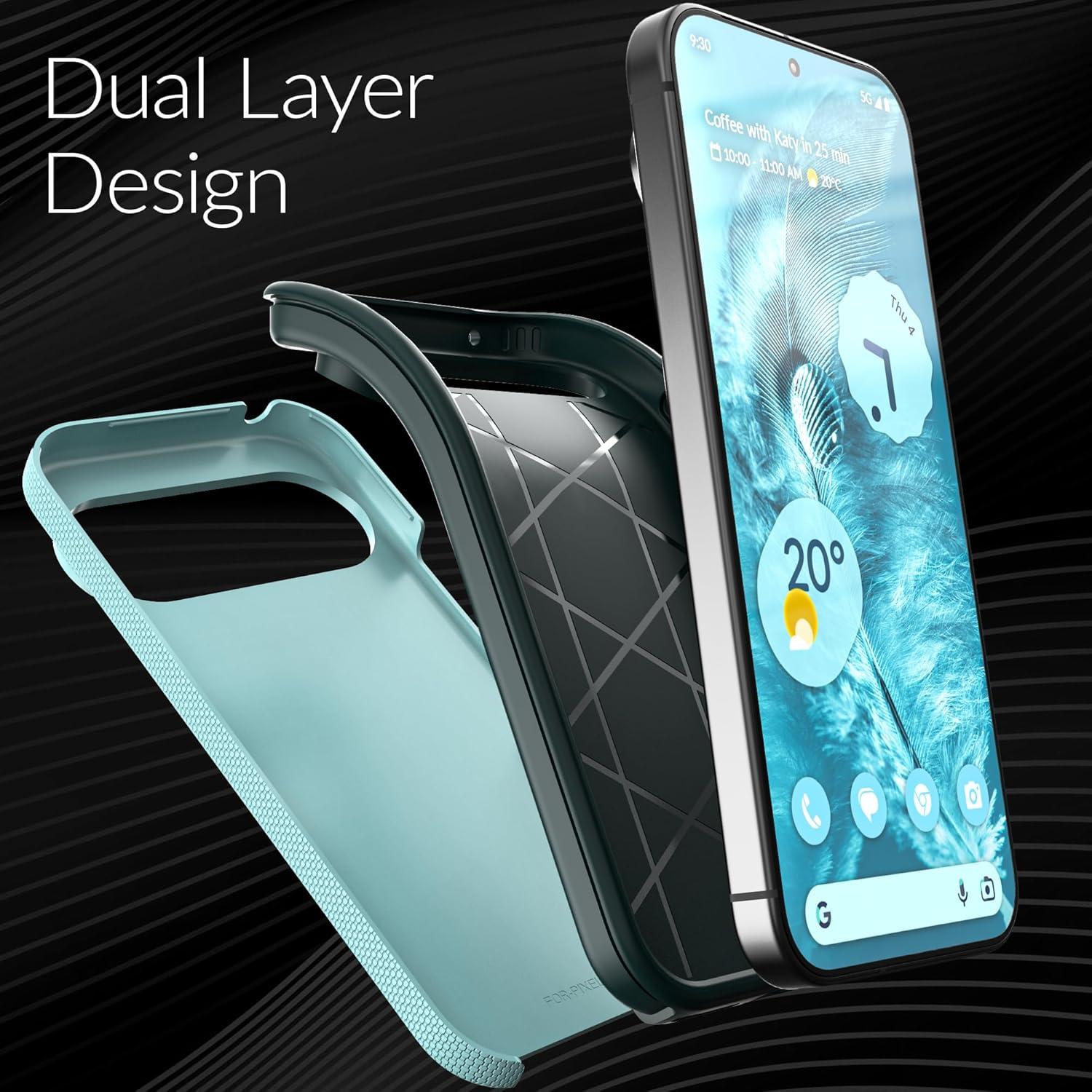 Funda Dual Guard Crave para Google Pixel 9 y 9 Pro - Aqua