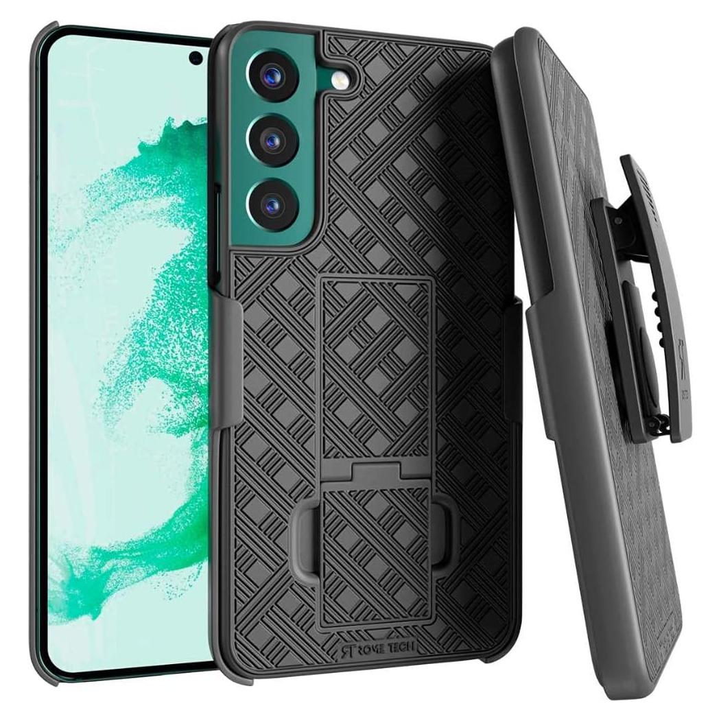 Funda para Samsung Galaxy S22+ Rome Tech con clip - Negro