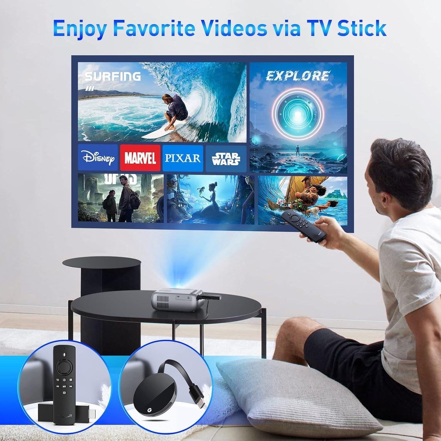 Mini proyector Pankaji 1080P WiFi portátil para iPhone