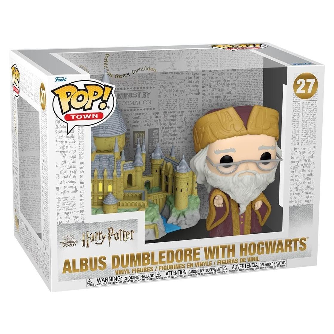 Funko Pop Town Harry Potter Dumbledore con Hogwarts