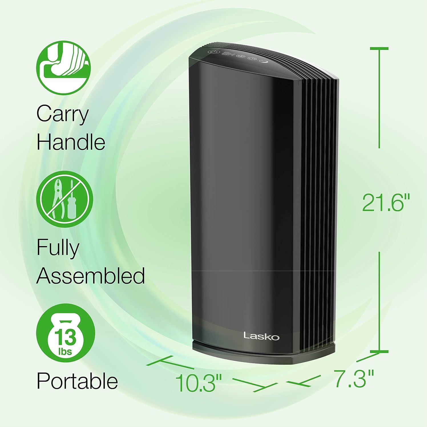 Purificador de Aire Lasko LP450 HEPA para Hogar 21.5 m²