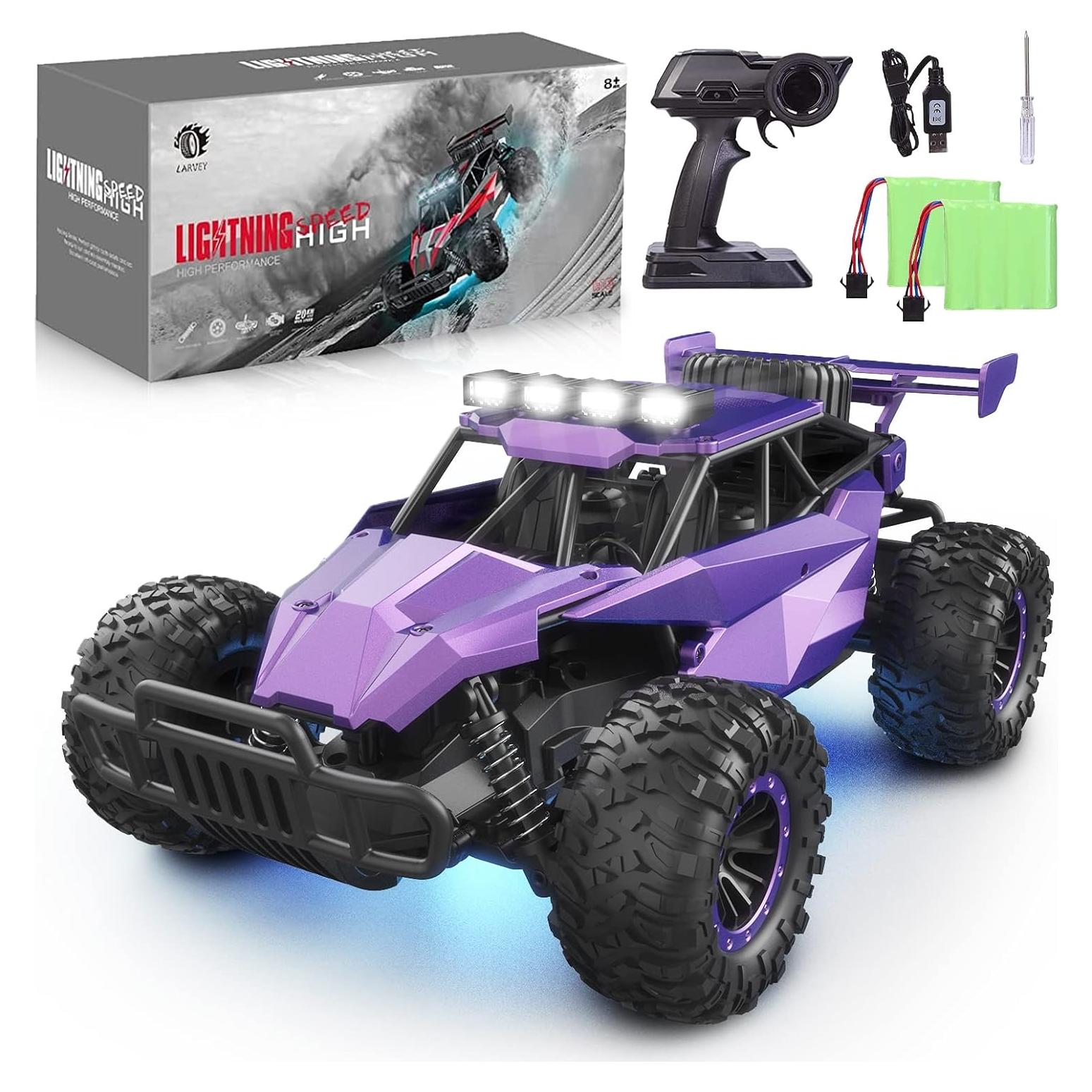 Coche RC LARVEY Víbora Amatista 1:16 20 km/h LED 2 Baterías