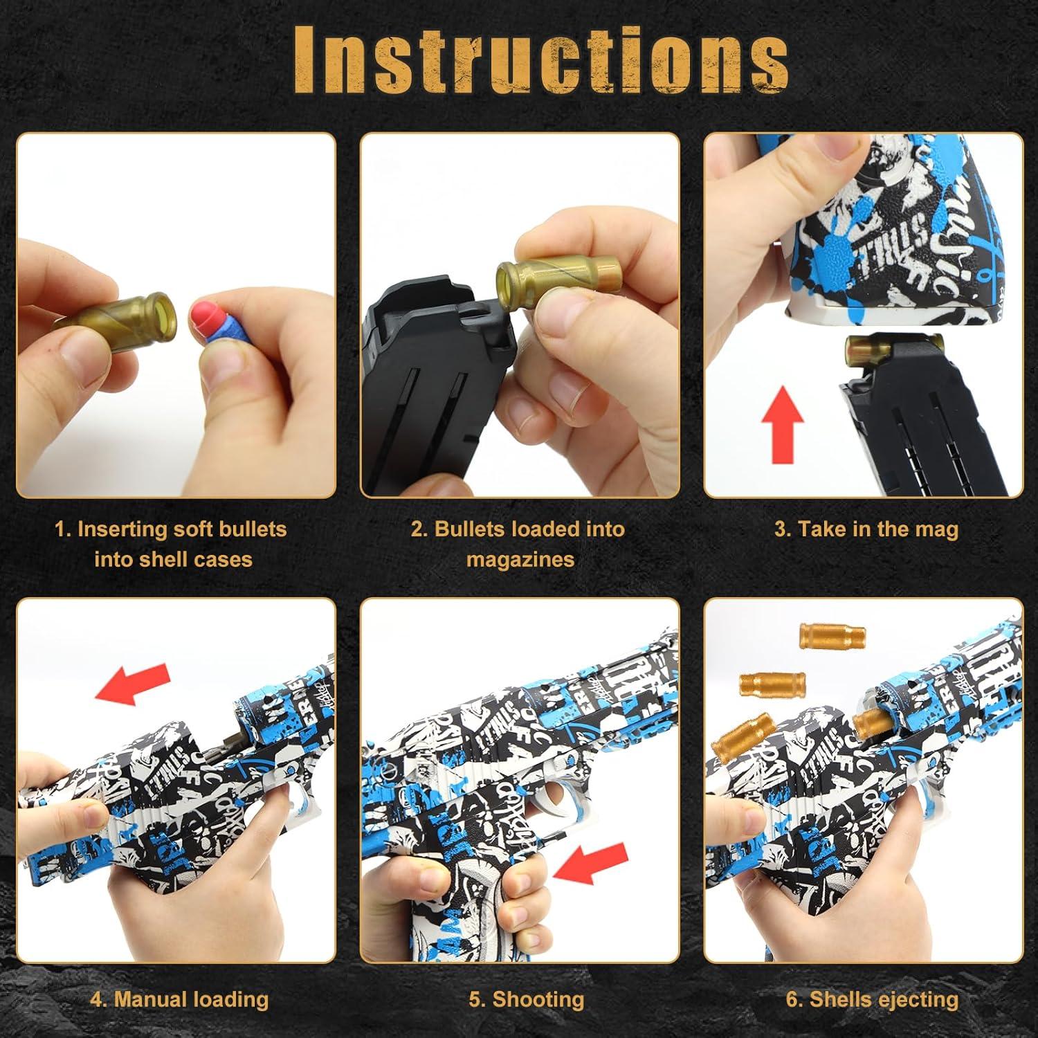 Pistola de Juguete Nogevo - Balas Blandas - 1000 cm Alcance