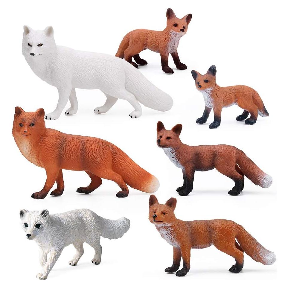 Conjunto de Figuras de Juguete UANDME 7 Zorros Realistas