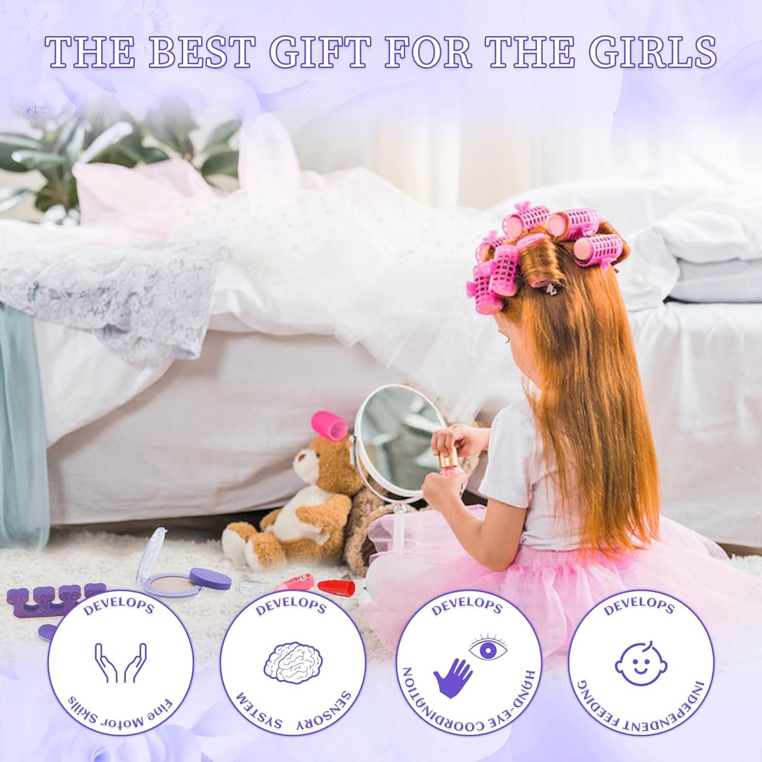 Kit de Maquillaje Lavable para Niñas Mrabbitoo 57 Piezas