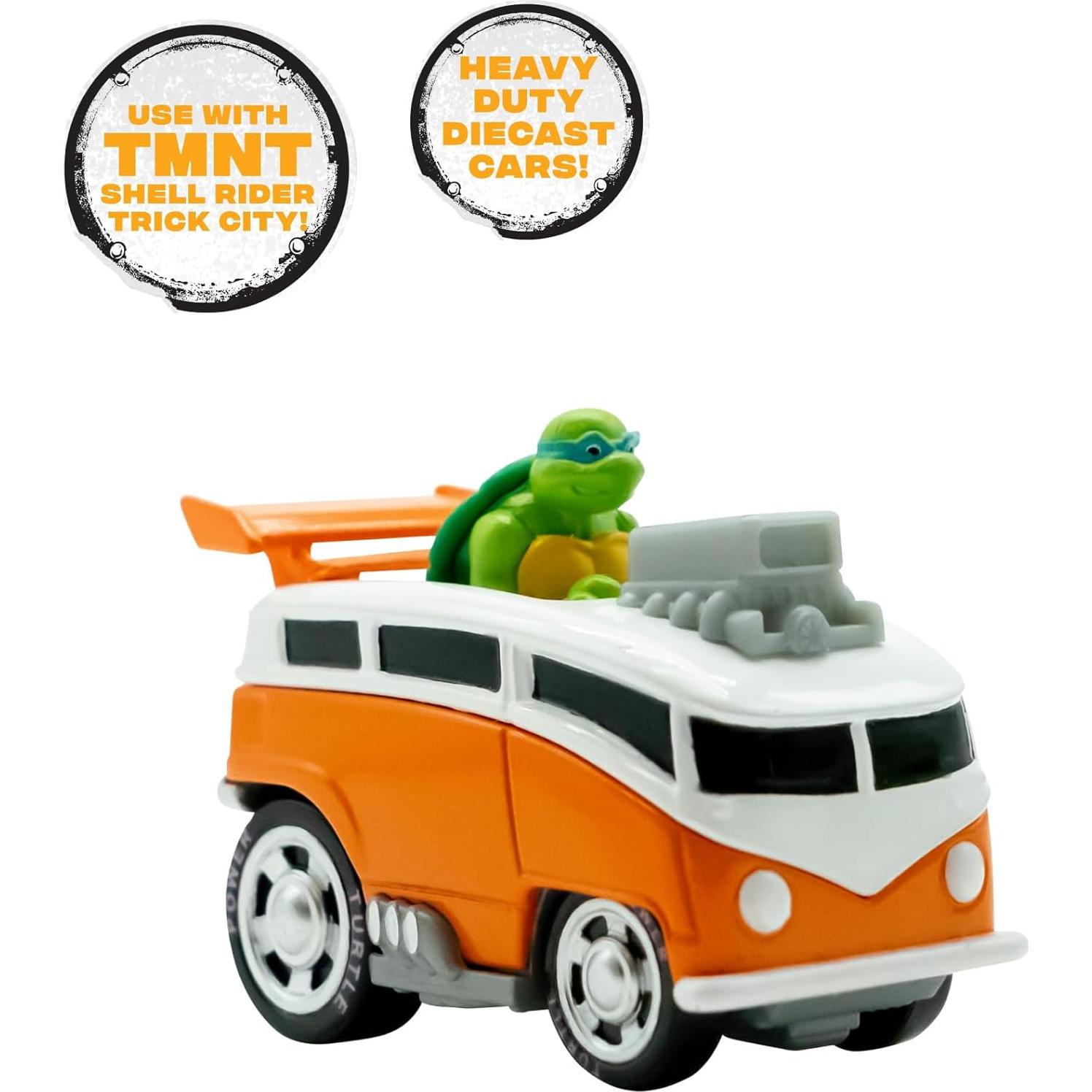 Tortugas Ninja Set Shell Riders Diecast 1:64 Leo, Raph, Don y Mikey