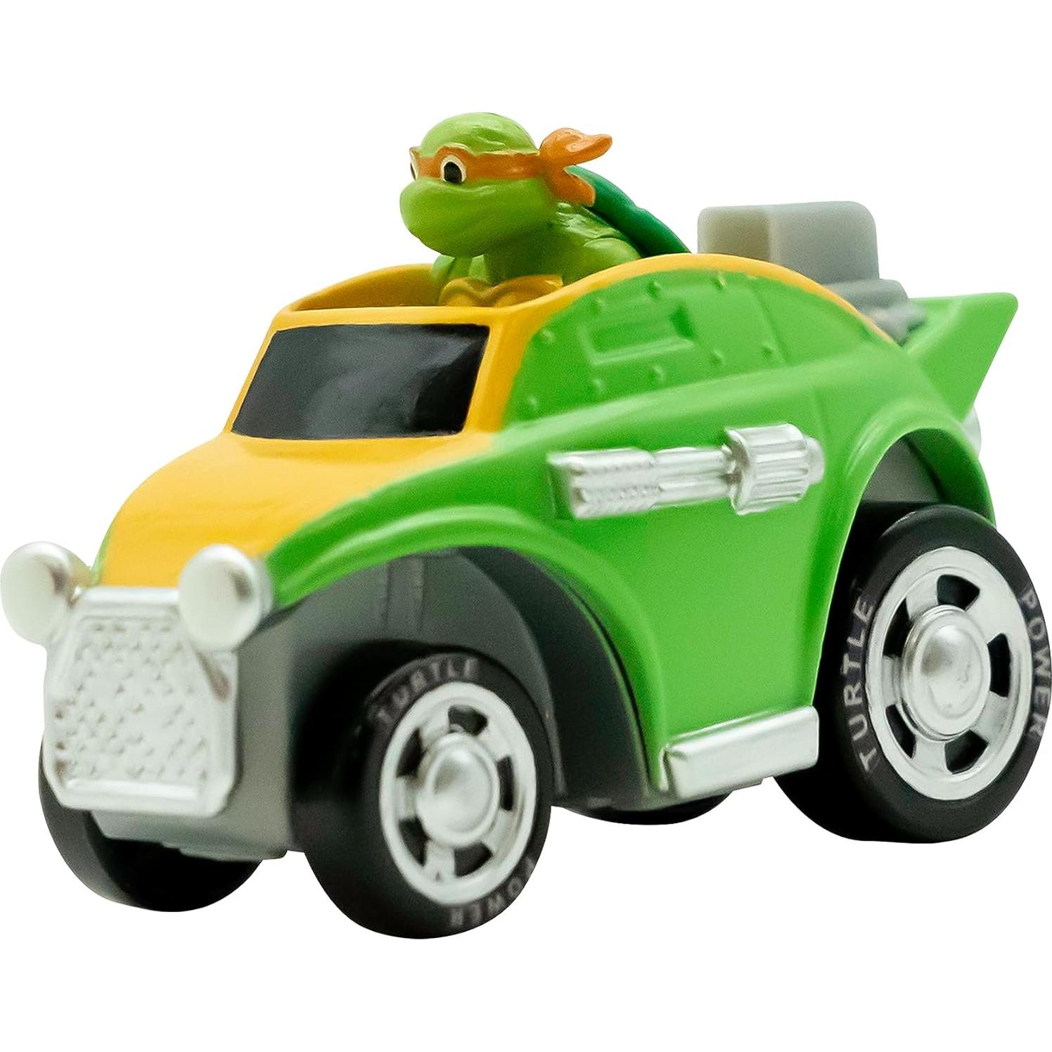 Tortugas Ninja Set Shell Riders Diecast 1:64 Leo, Raph, Don y Mikey