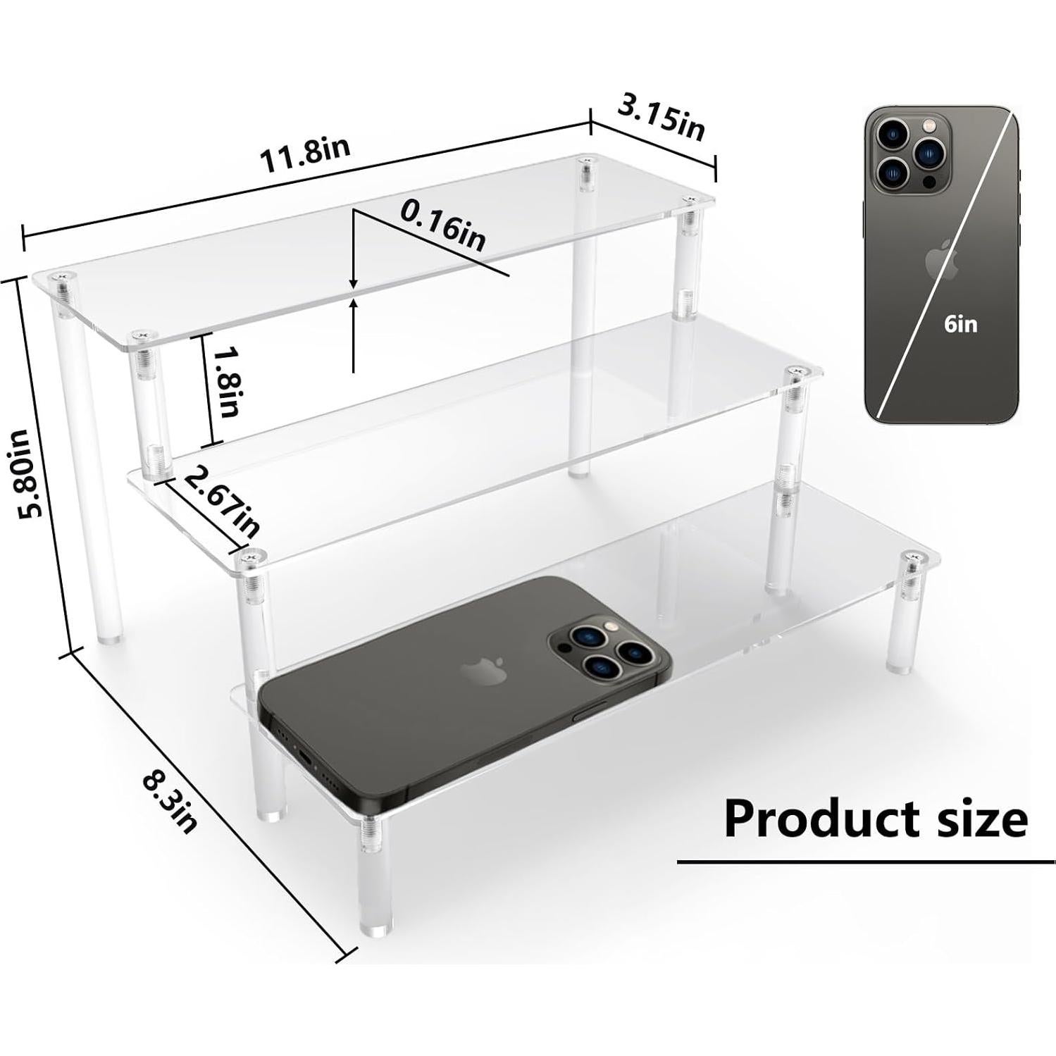 Soporte Acrílico AZEAM 3 Niveles para Exhibición de Cupcakes