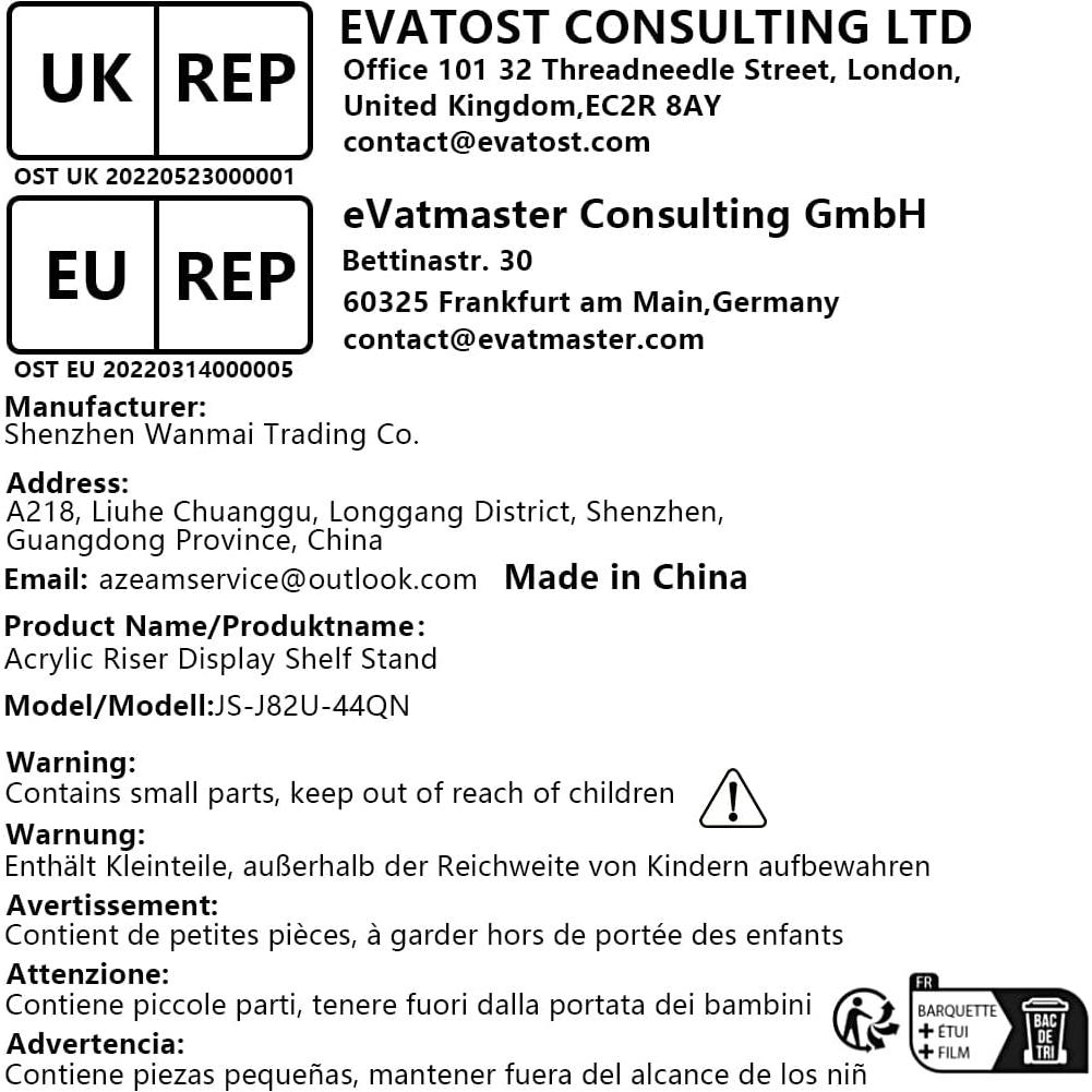 Soporte Acrílico AZEAM 3 Niveles para Exhibición de Cupcakes