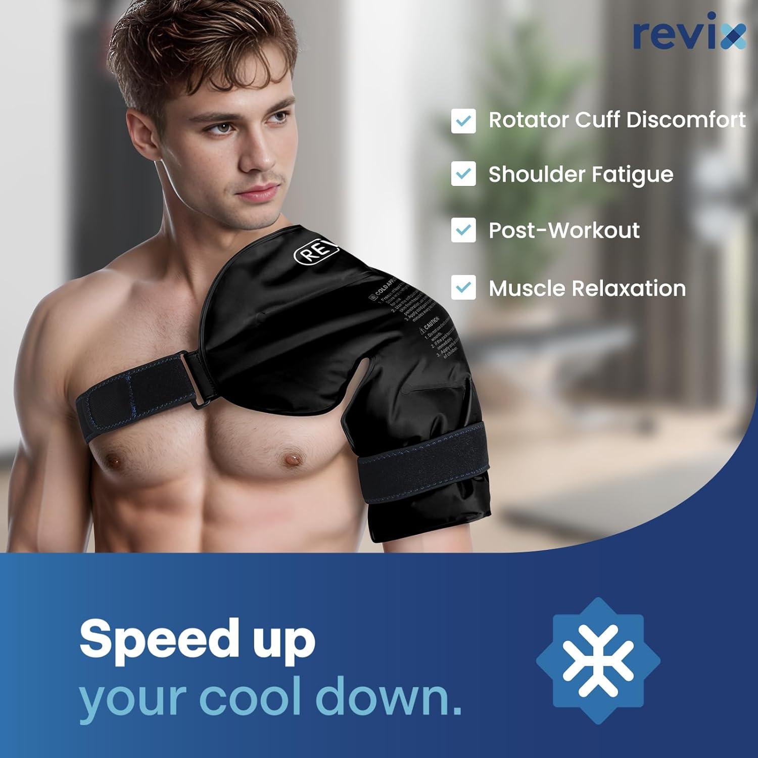 Paquete de Hielo XL REVIX para Hombro Rotador Cuff Terapia Fría